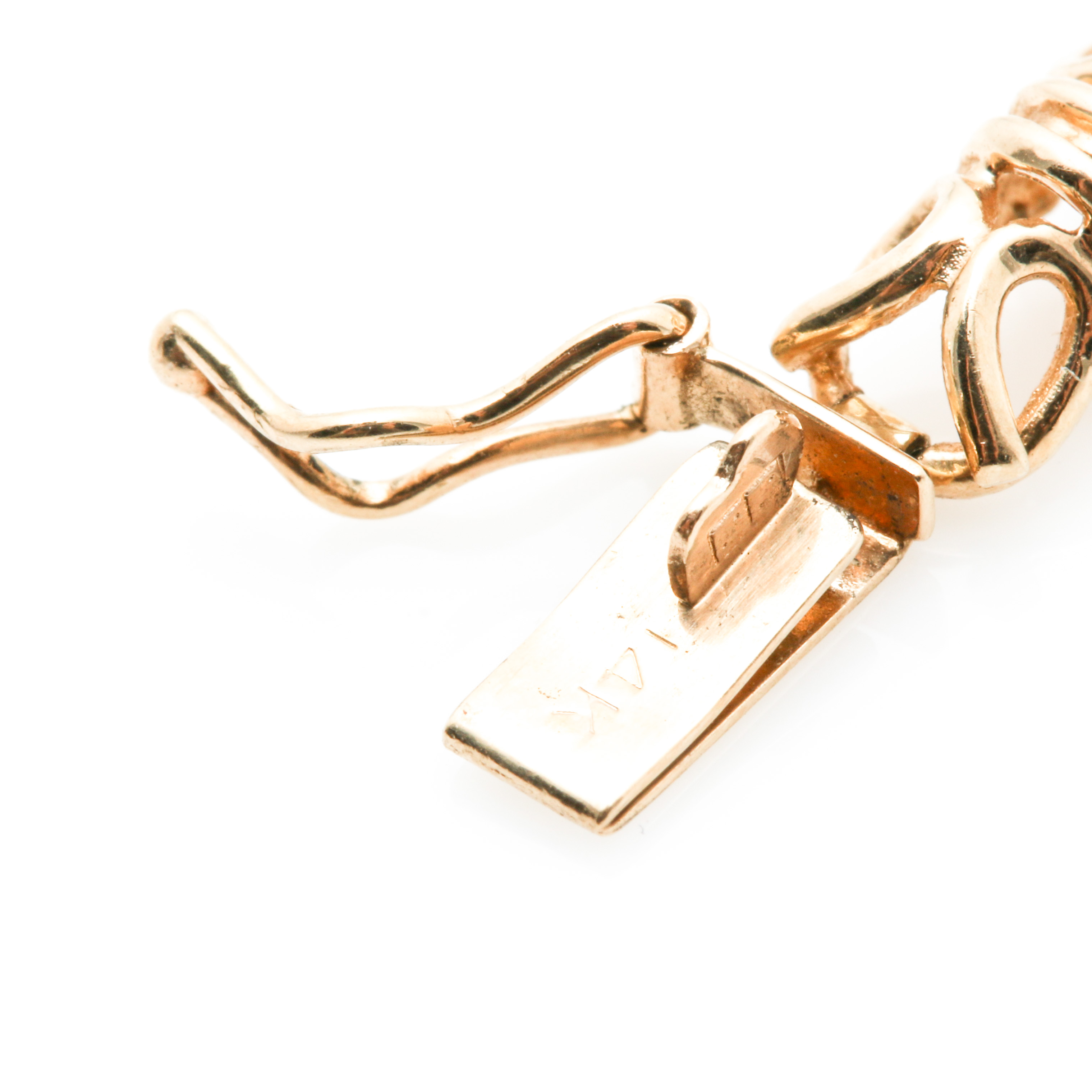 14K Yellow Gold Coral Bracelet