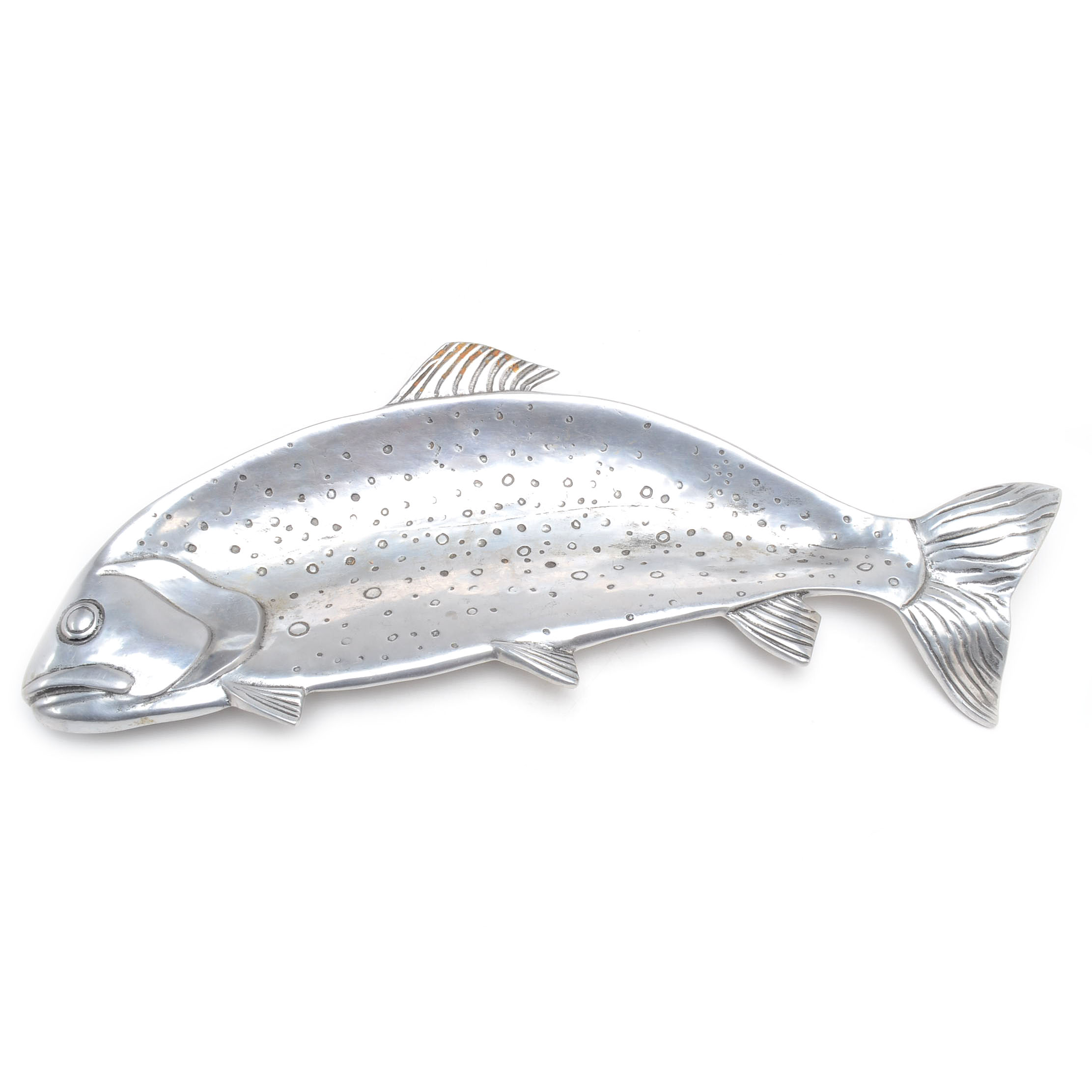 Two Aluminum Alloy Fish Trays by Bruce Fox