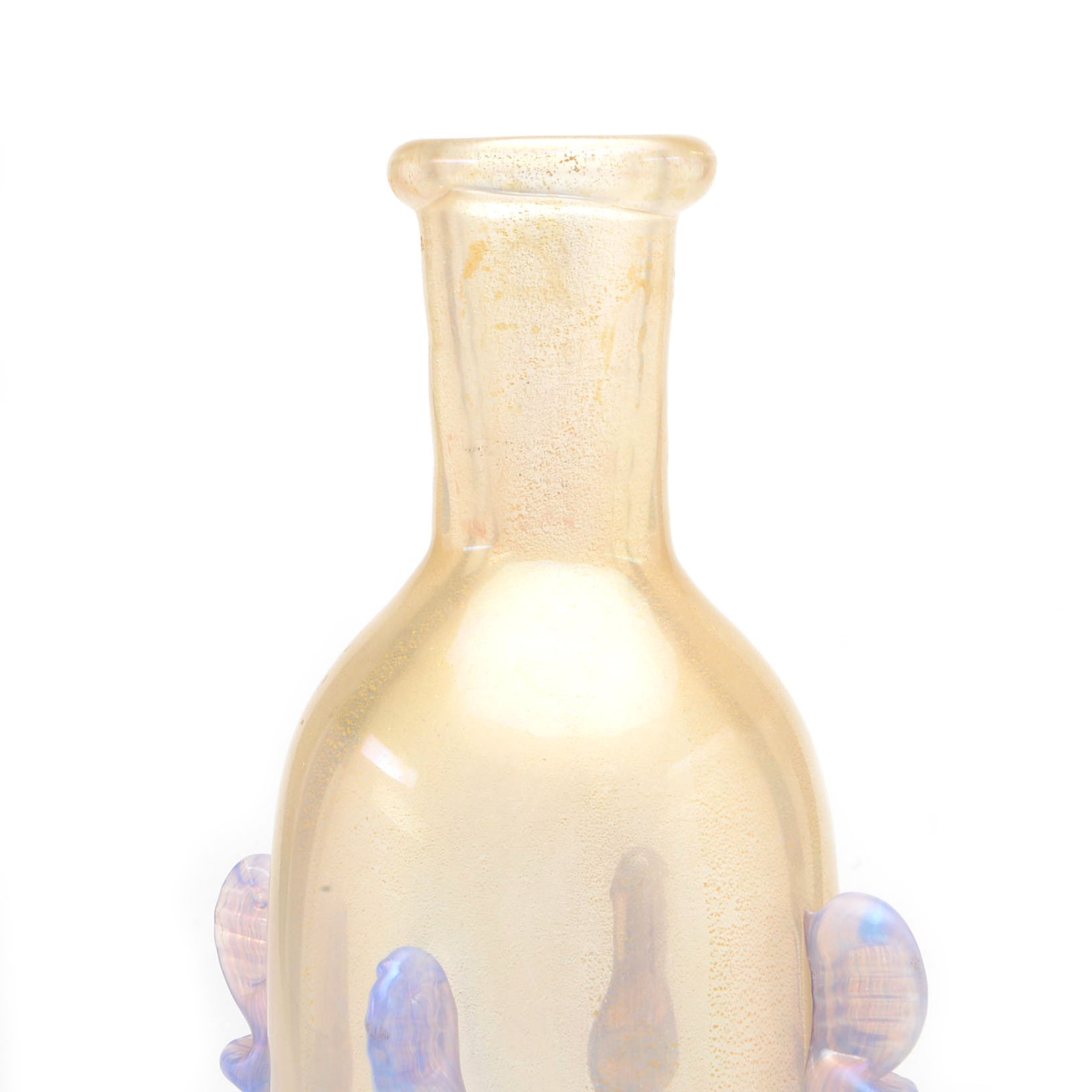 Murano Style Glass Bottle Vase