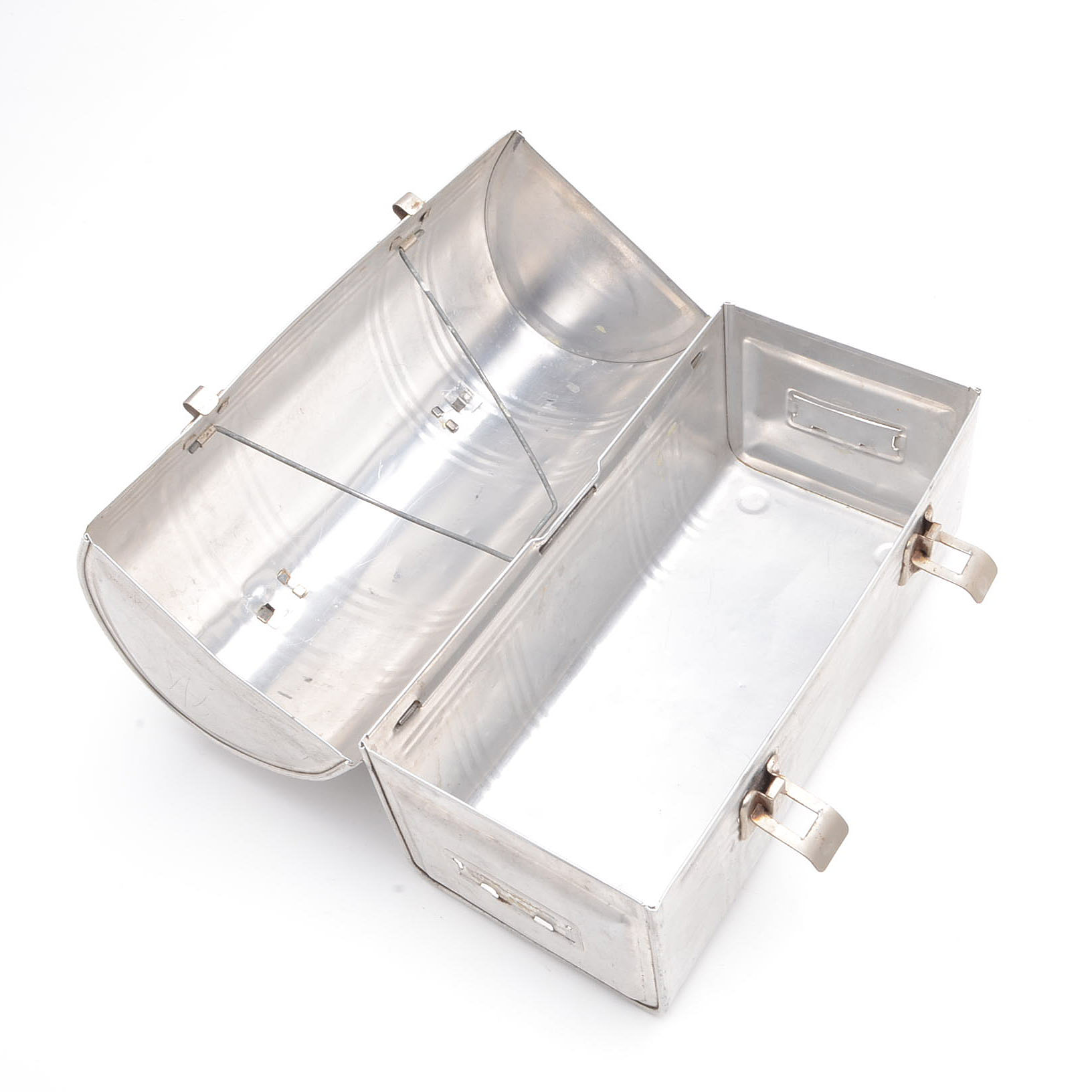 Vintage Aluminum Domed Lid Lunch Box