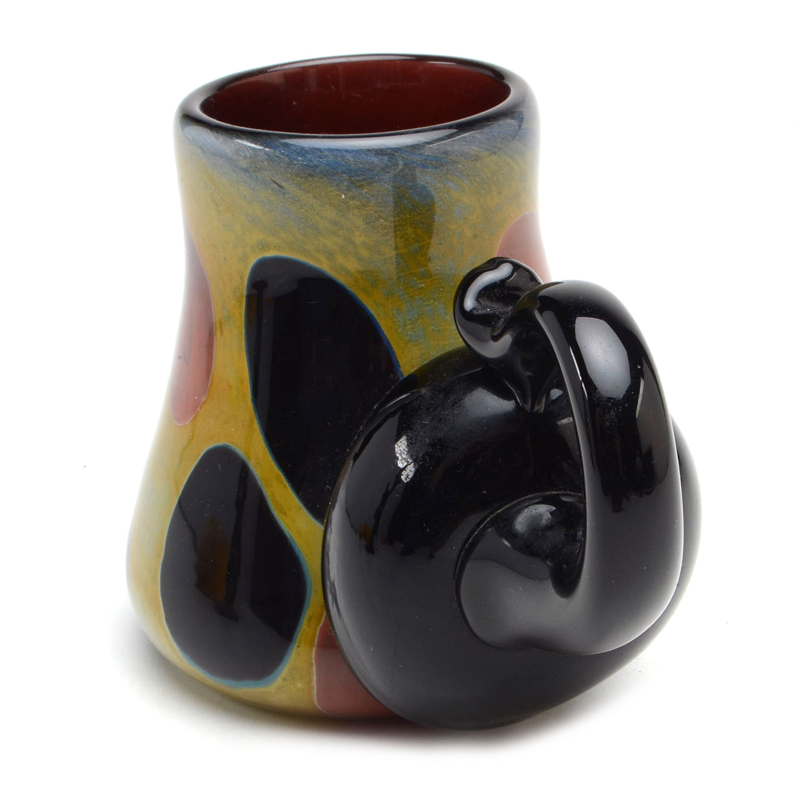 Abstract Hand Blown Glass Sculpture and Mugs