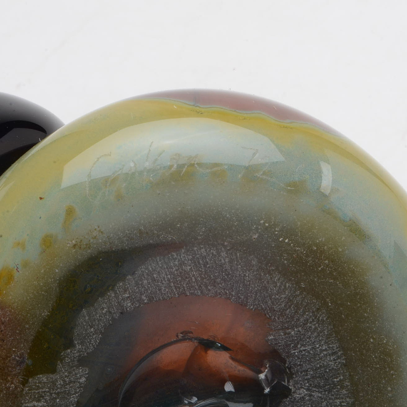 Abstract Hand Blown Glass Sculpture and Mugs