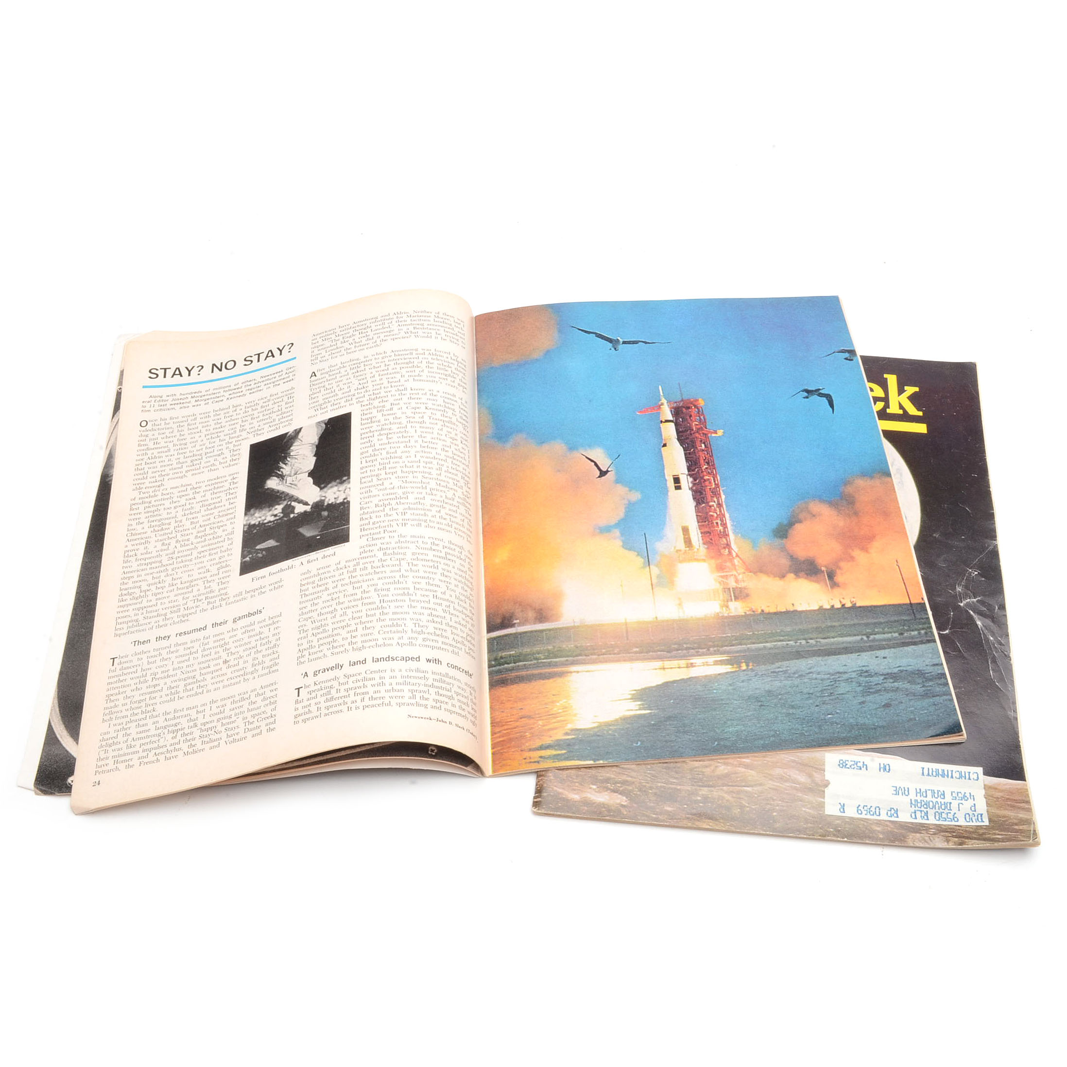 Pair of 1969 Moon Landing "Newsweek" Magazines