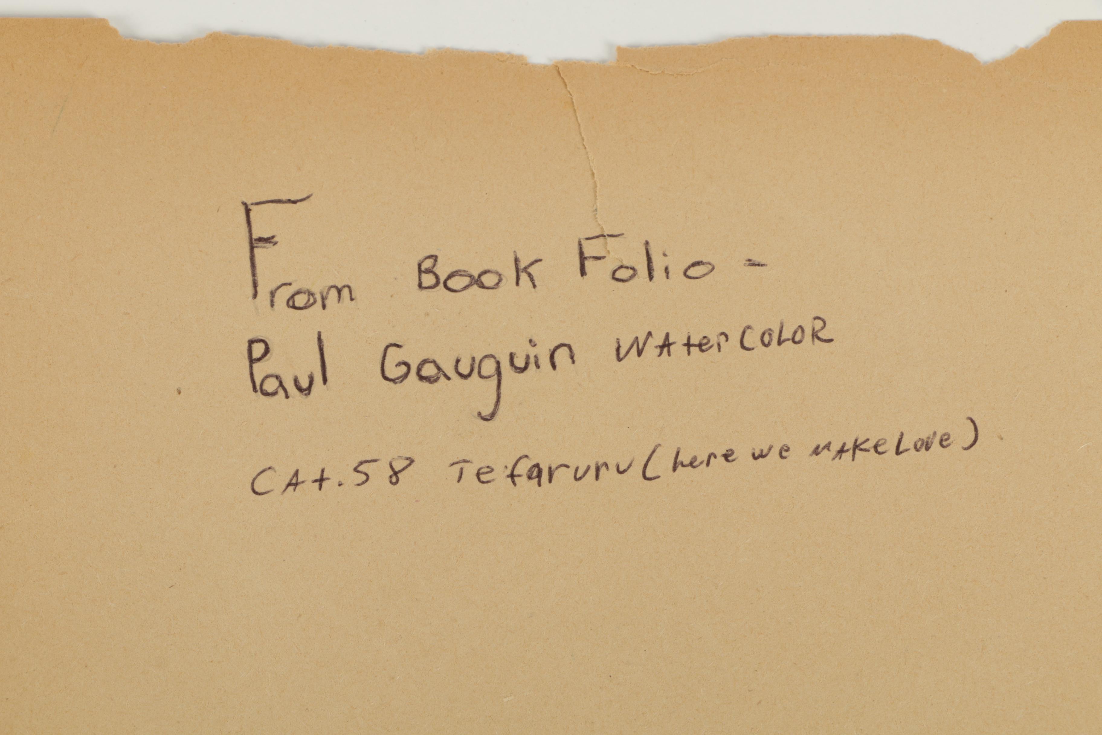 Gouache Painting After Paul Gauguin's "Te Faruru"