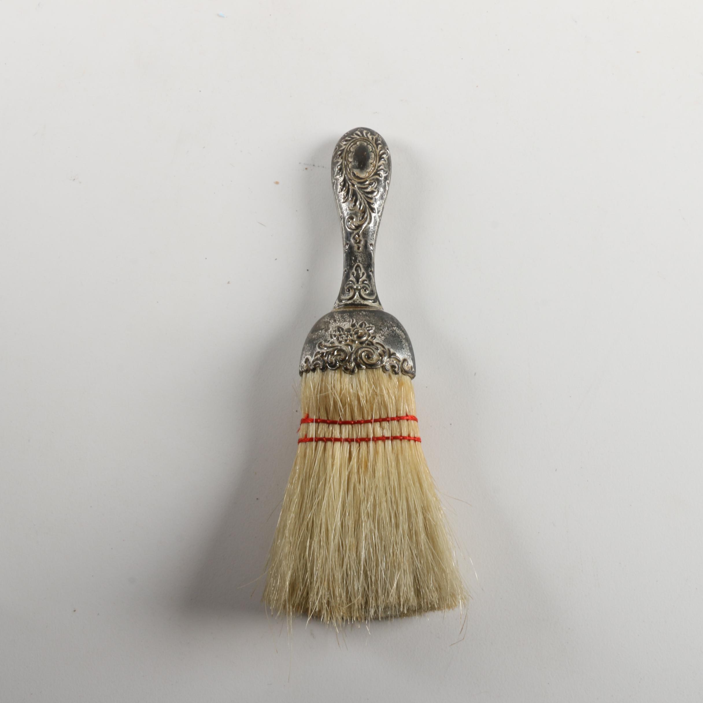 Small Hand Broom with Silver Toned Handle