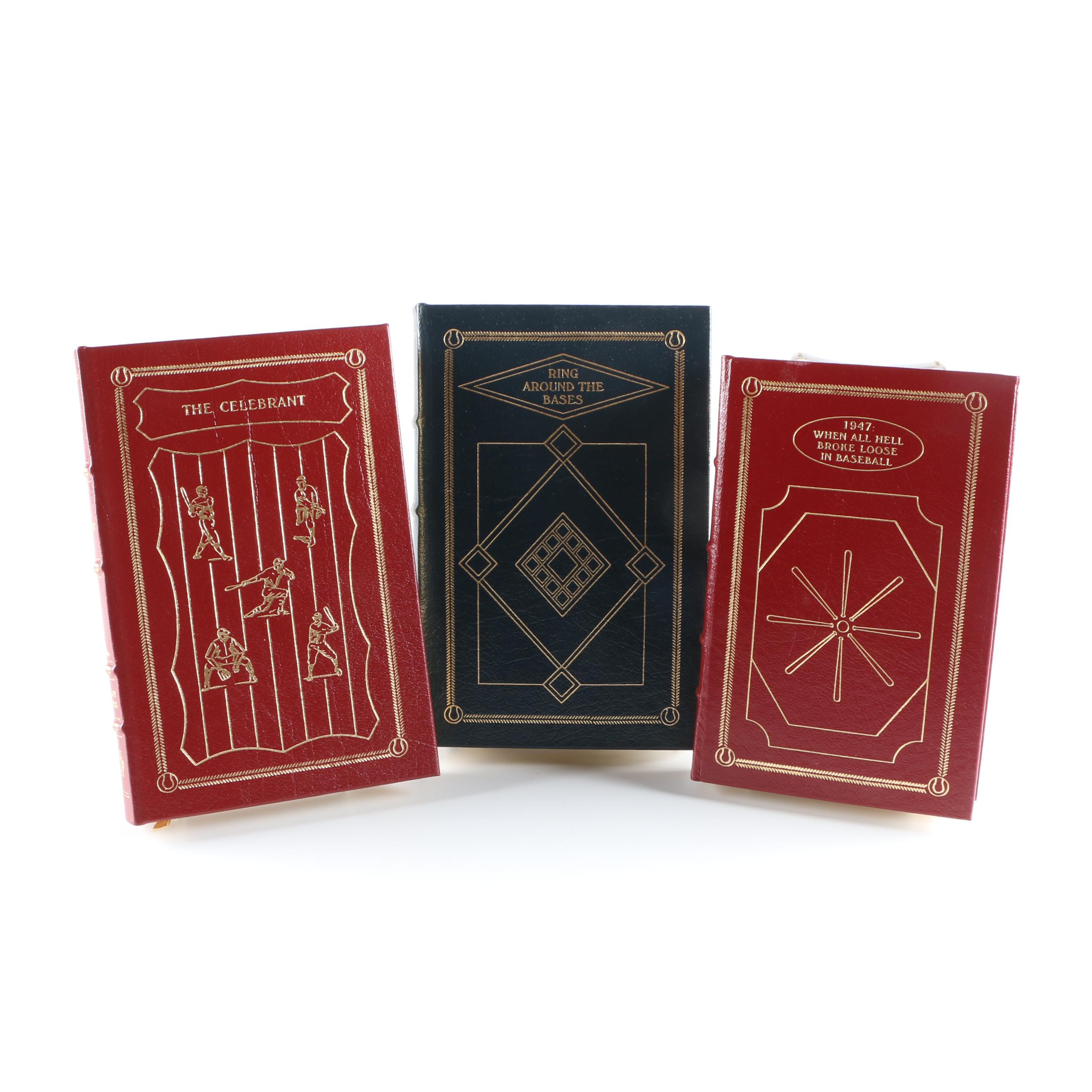 Three Leather Bound Baseball Books from The Easton Press