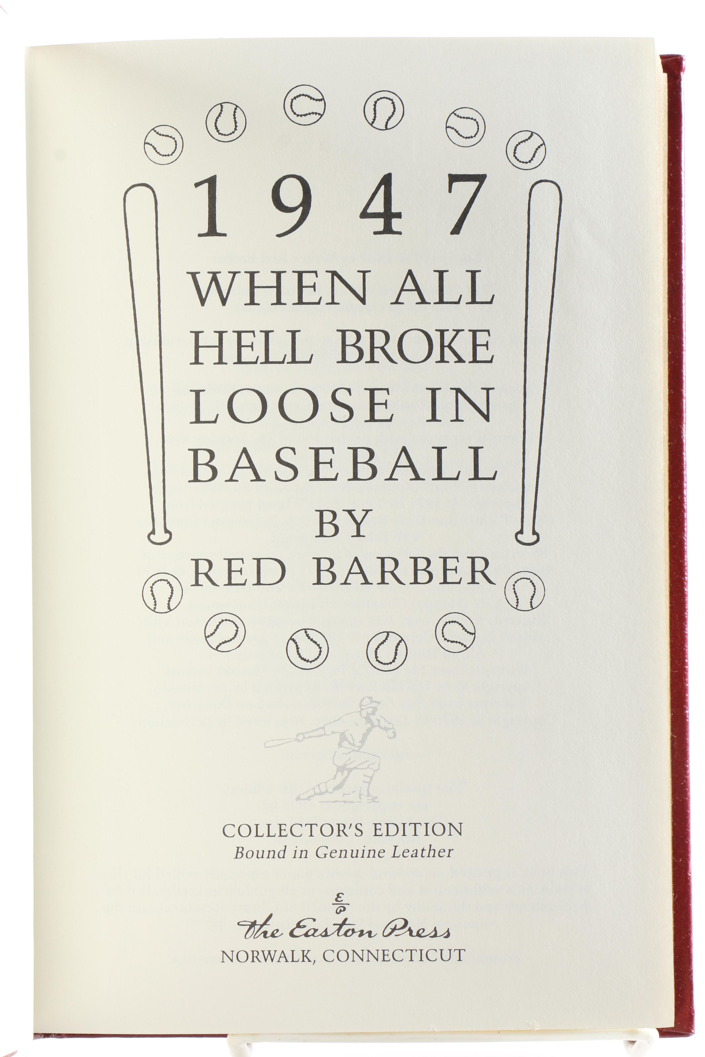 Three Leather Bound Baseball Books from The Easton Press