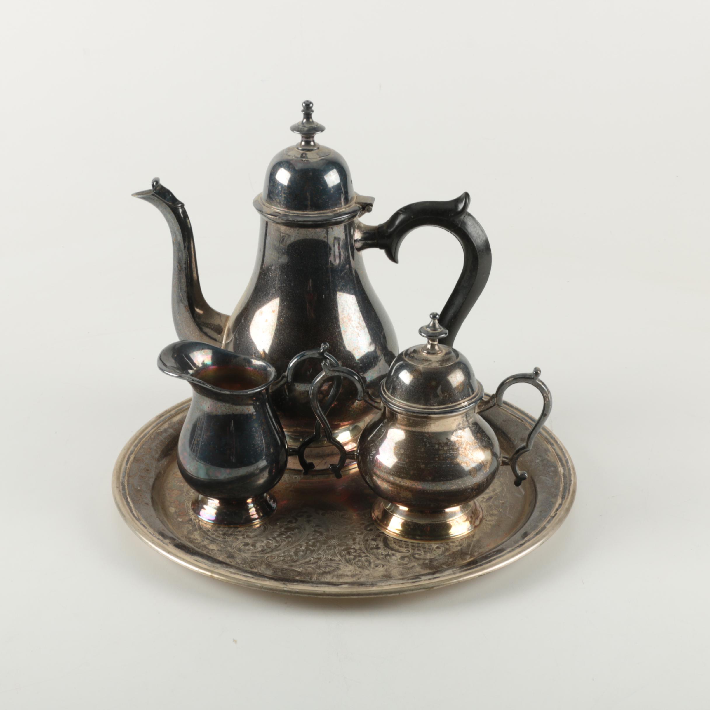 Vintage Eales of Sheffield Silver Plate Coffee Service