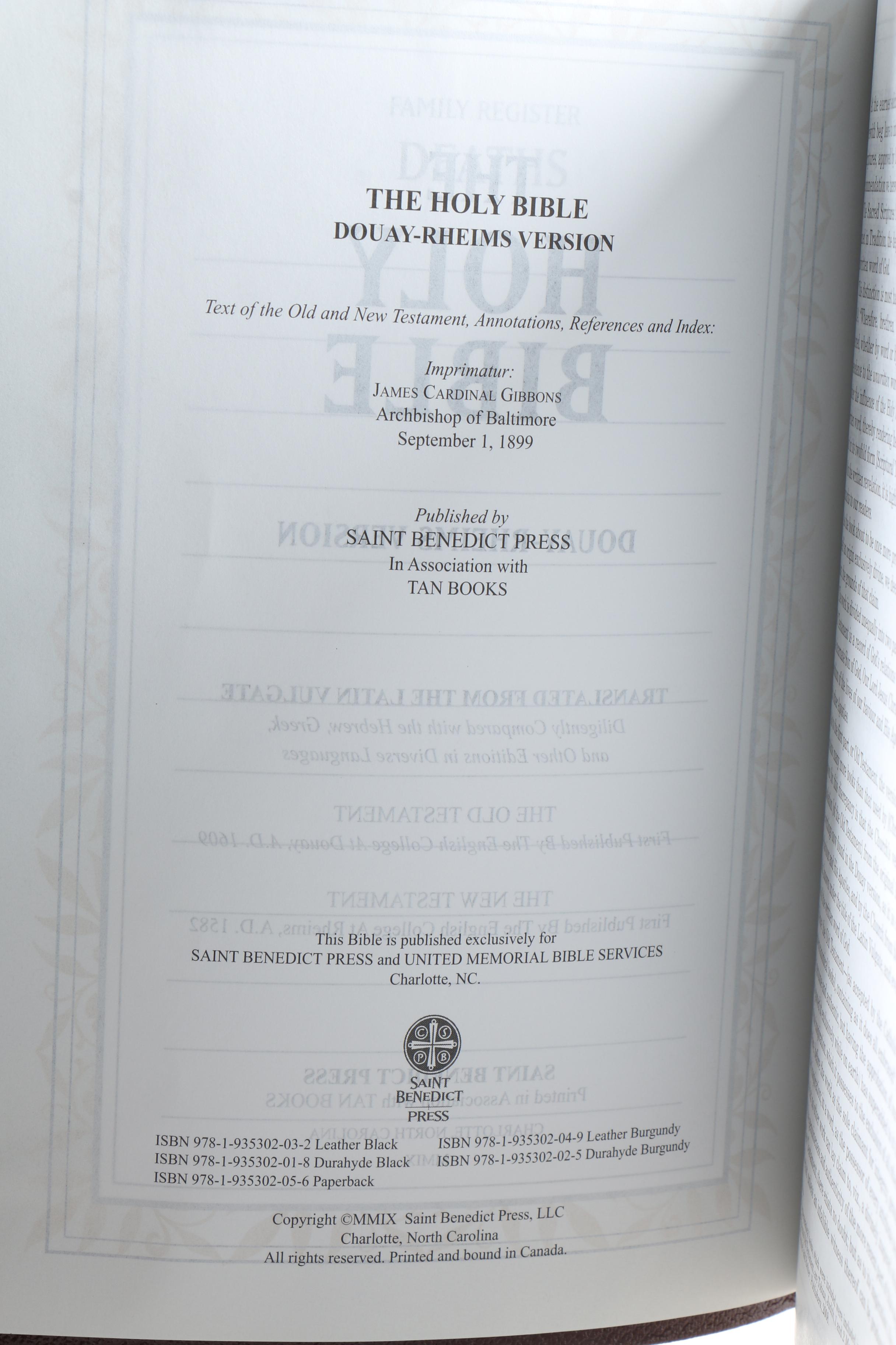 Pair of Douay-Rheims Version Bibles