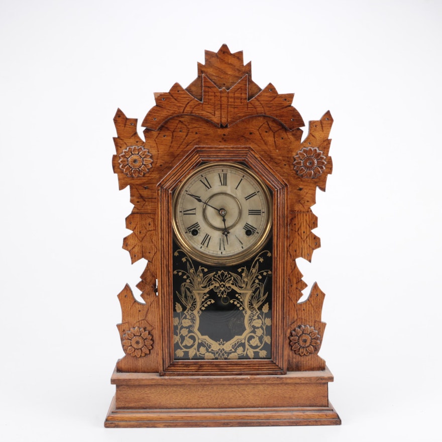 Gilbert Clock Co. 1896 "Hawk"  Mantel Clock