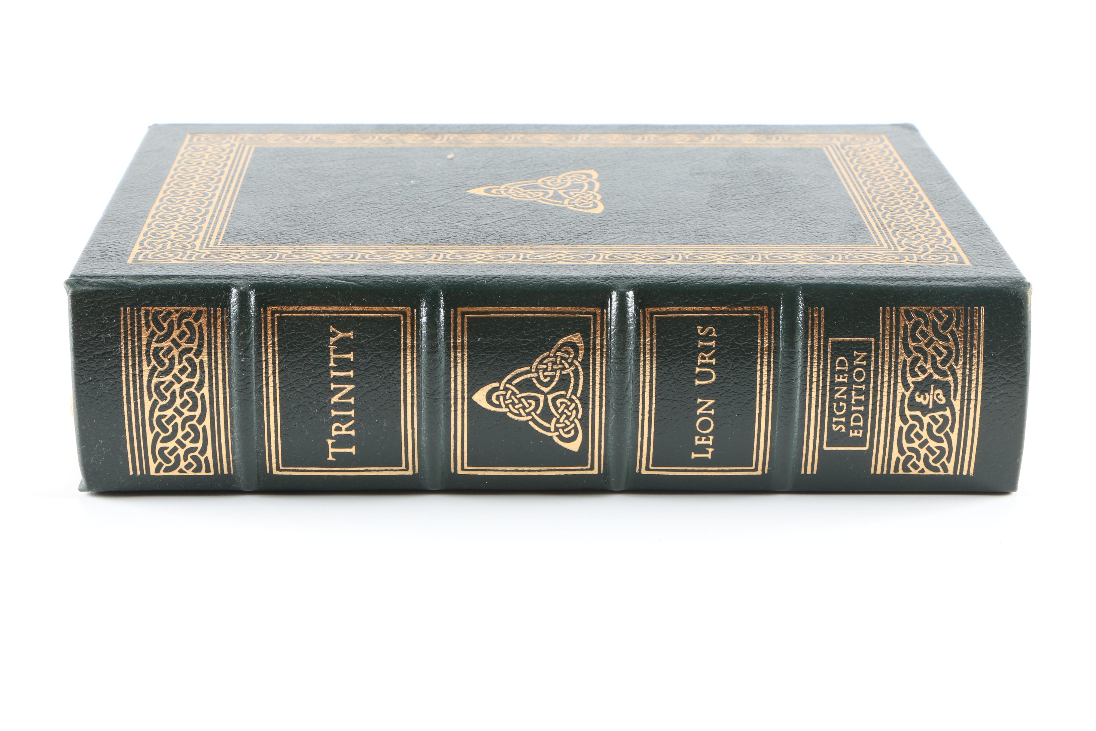Easton Press 1999 Signed "Trinity" by Leon Uris