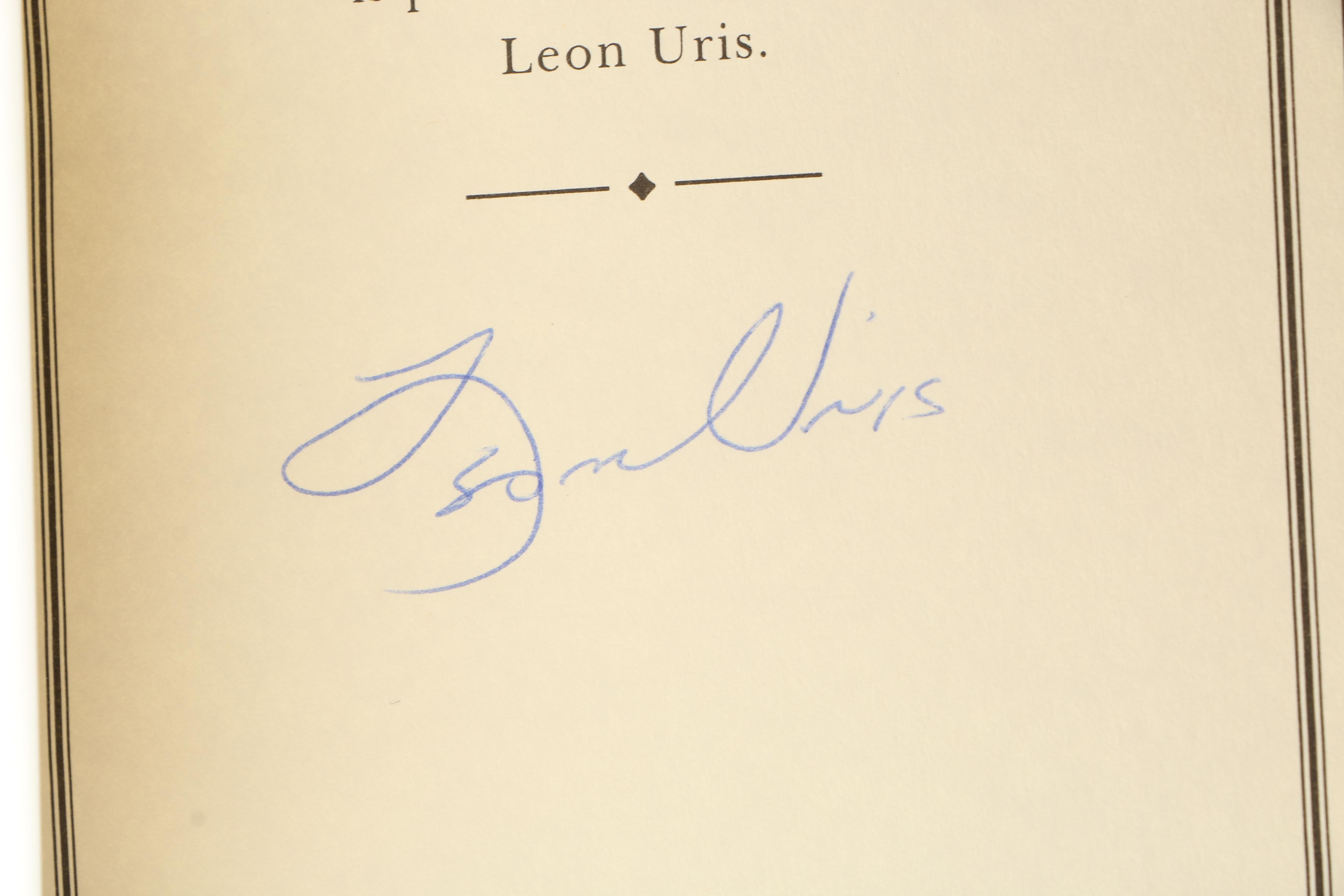 Easton Press 1999 Signed "Trinity" by Leon Uris