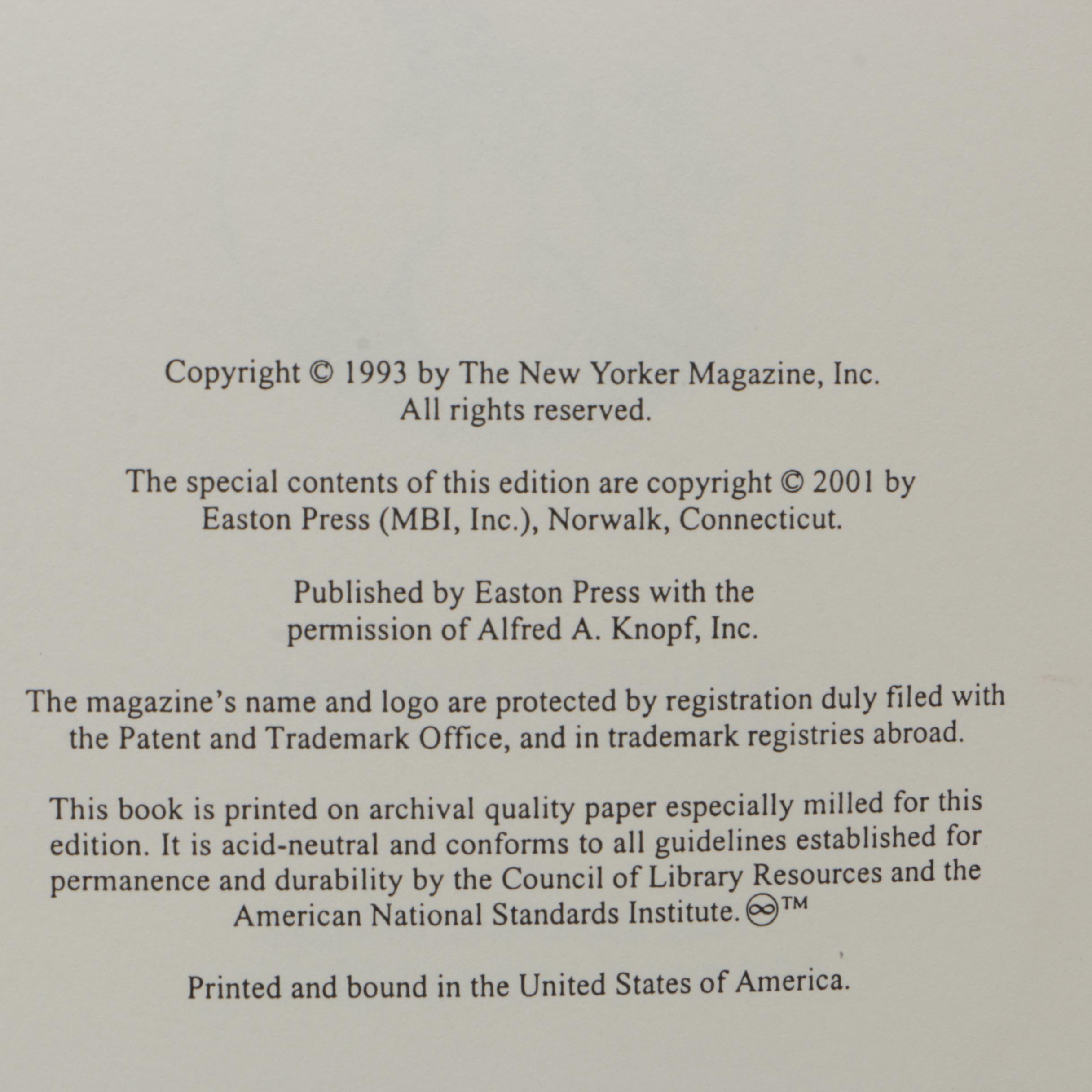 Three Books of "New Yorker" Cartoons