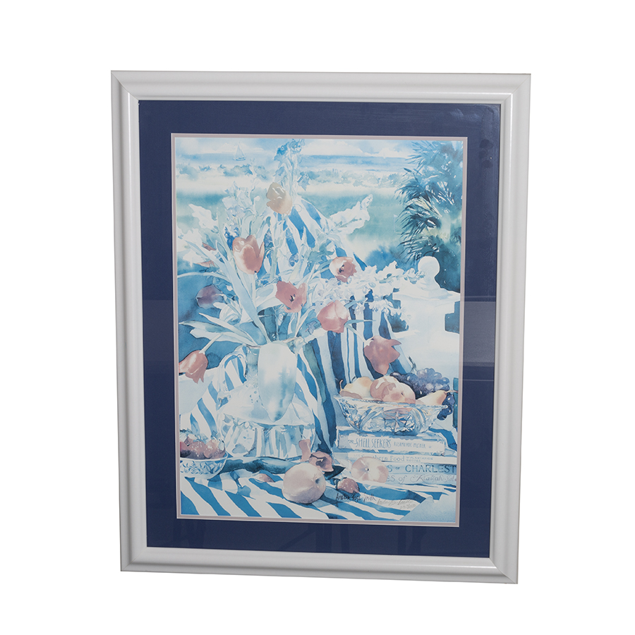 Amelia Rose Smith Offset Lithograph of a Still Life with Vase of Flowers