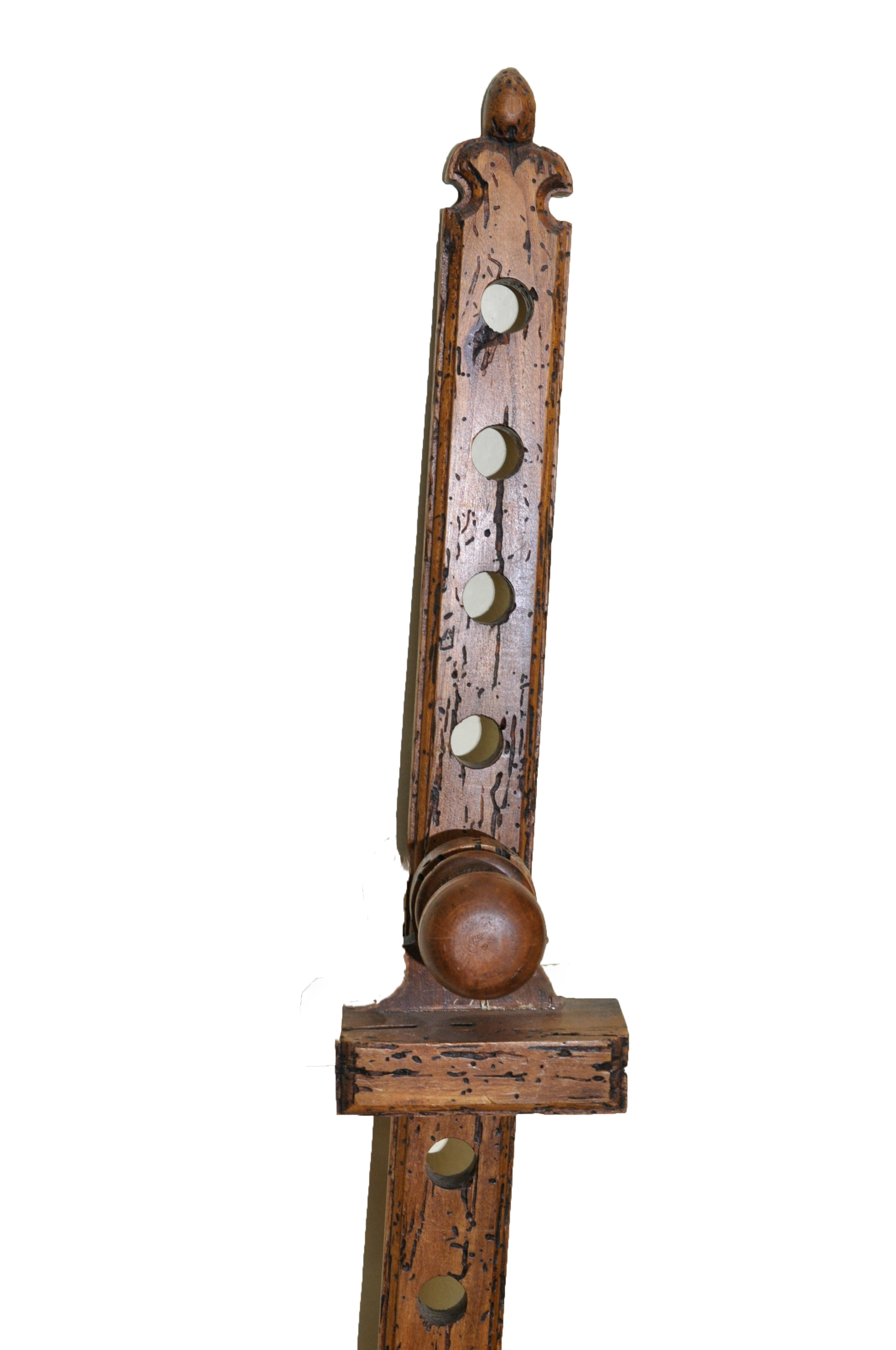 Walnut Easel with Brass Accents