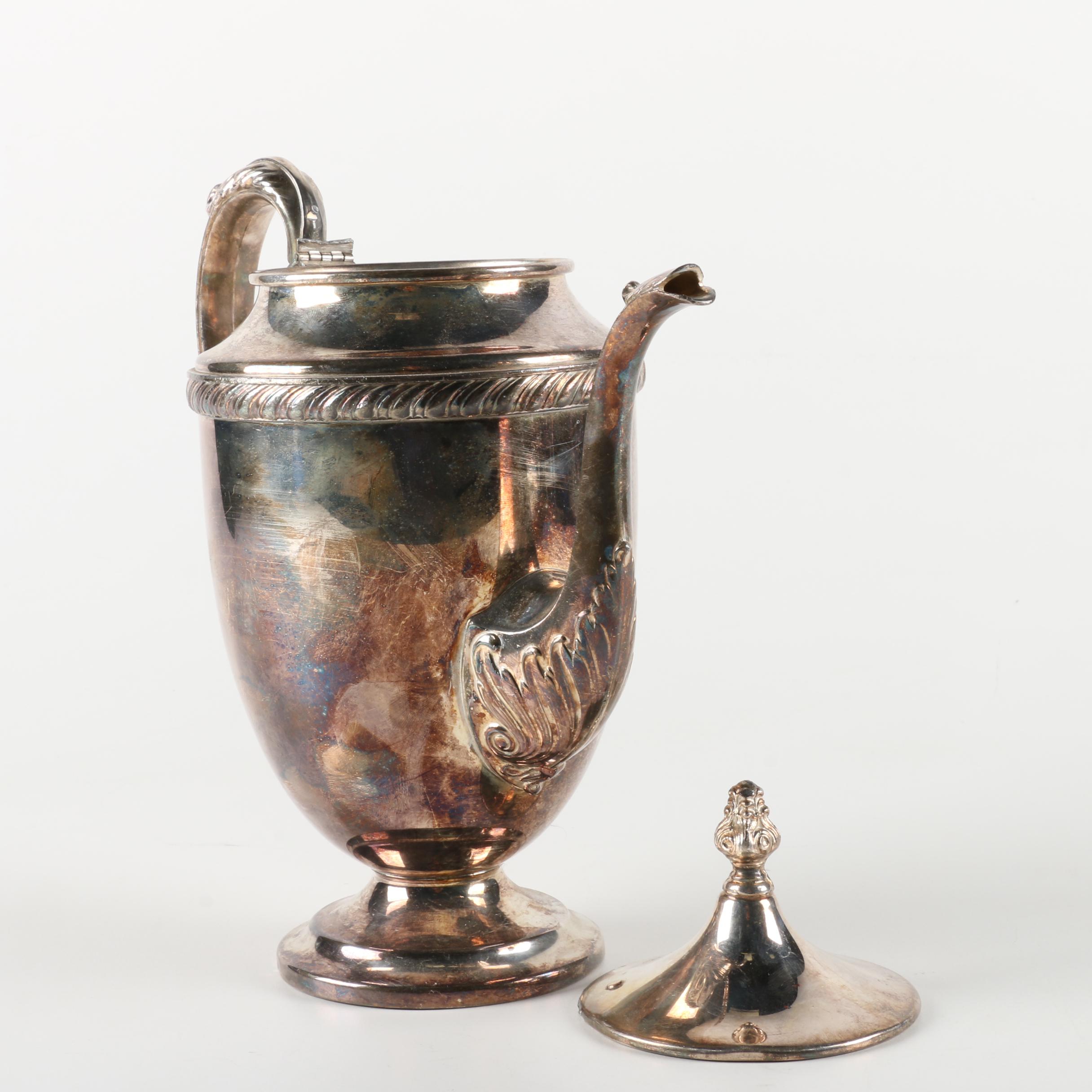 F.B. Rogers Silver on Copper Coffee Pot