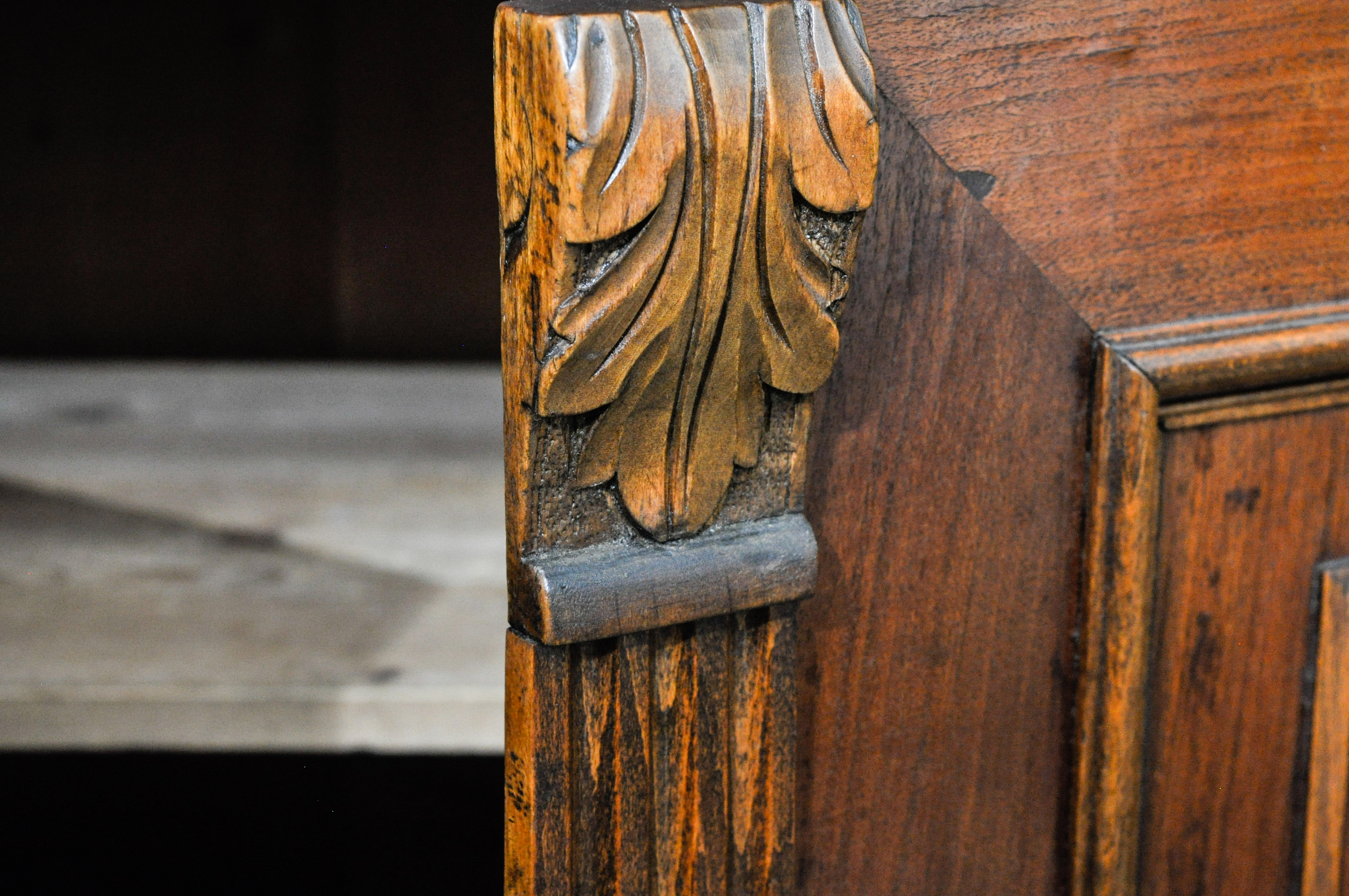 Victorian Eastlake Walnut European Sideboard with Hutch