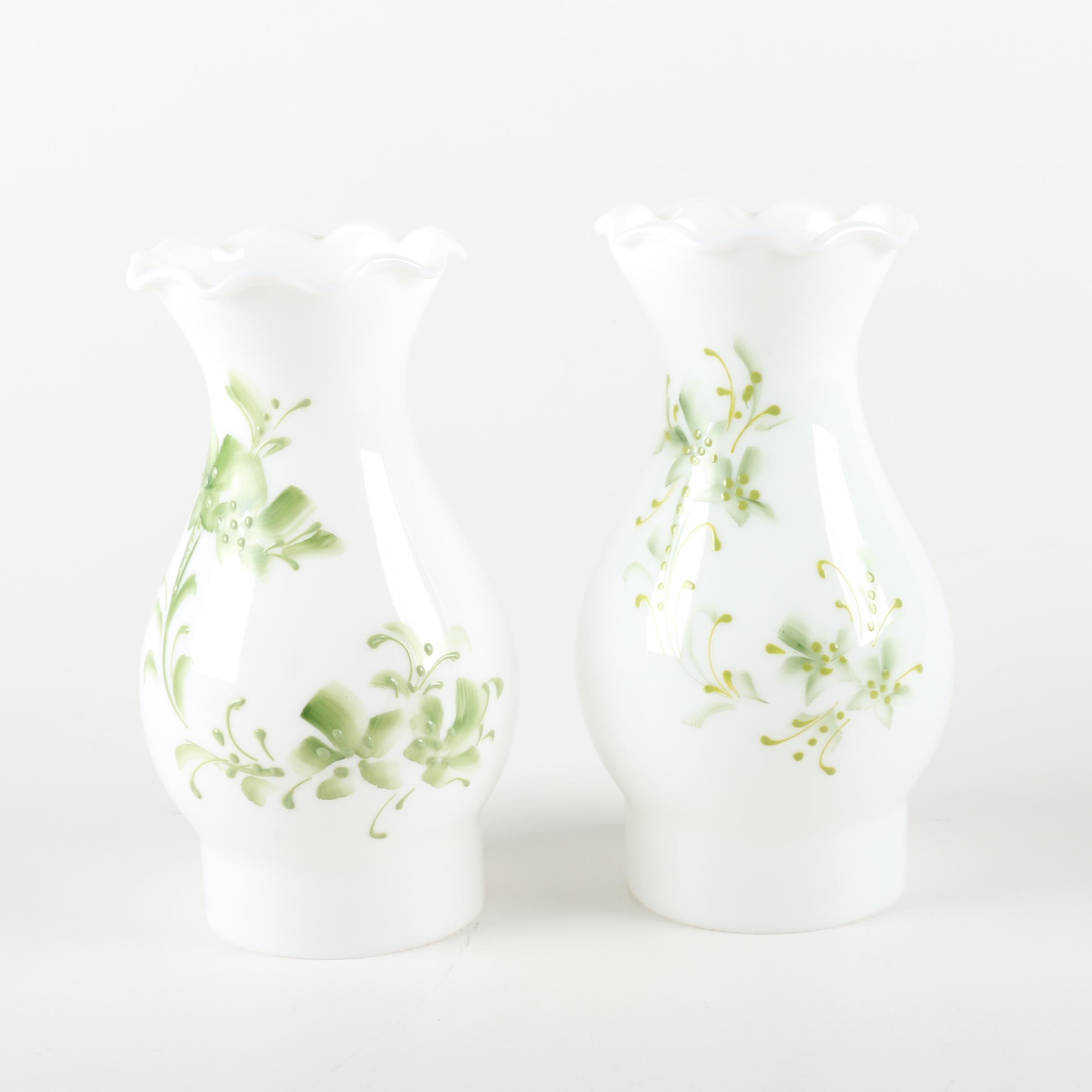 Vintage Hurricane Style Electric Table Lamps