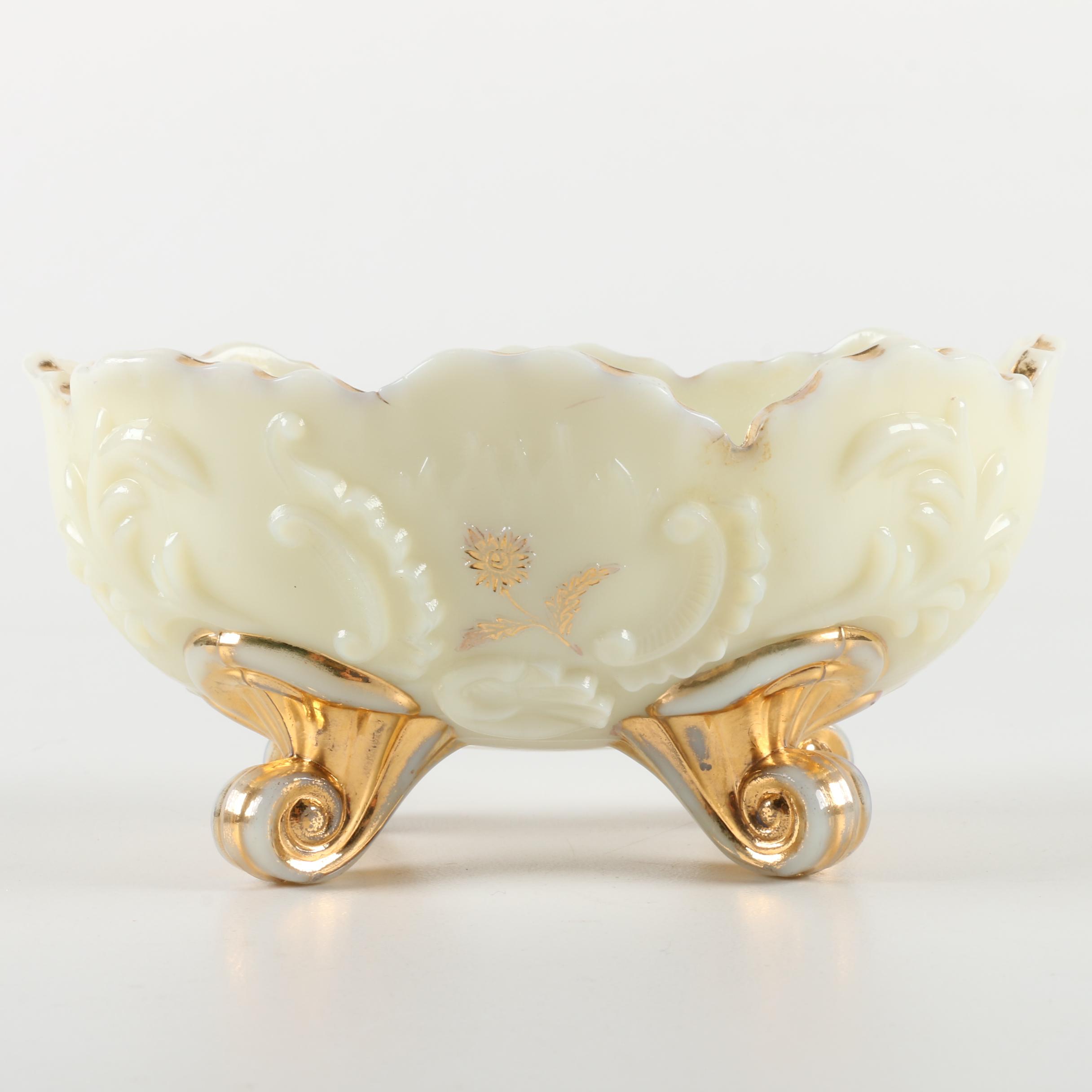 Porcelain Vase and Footed Bowl