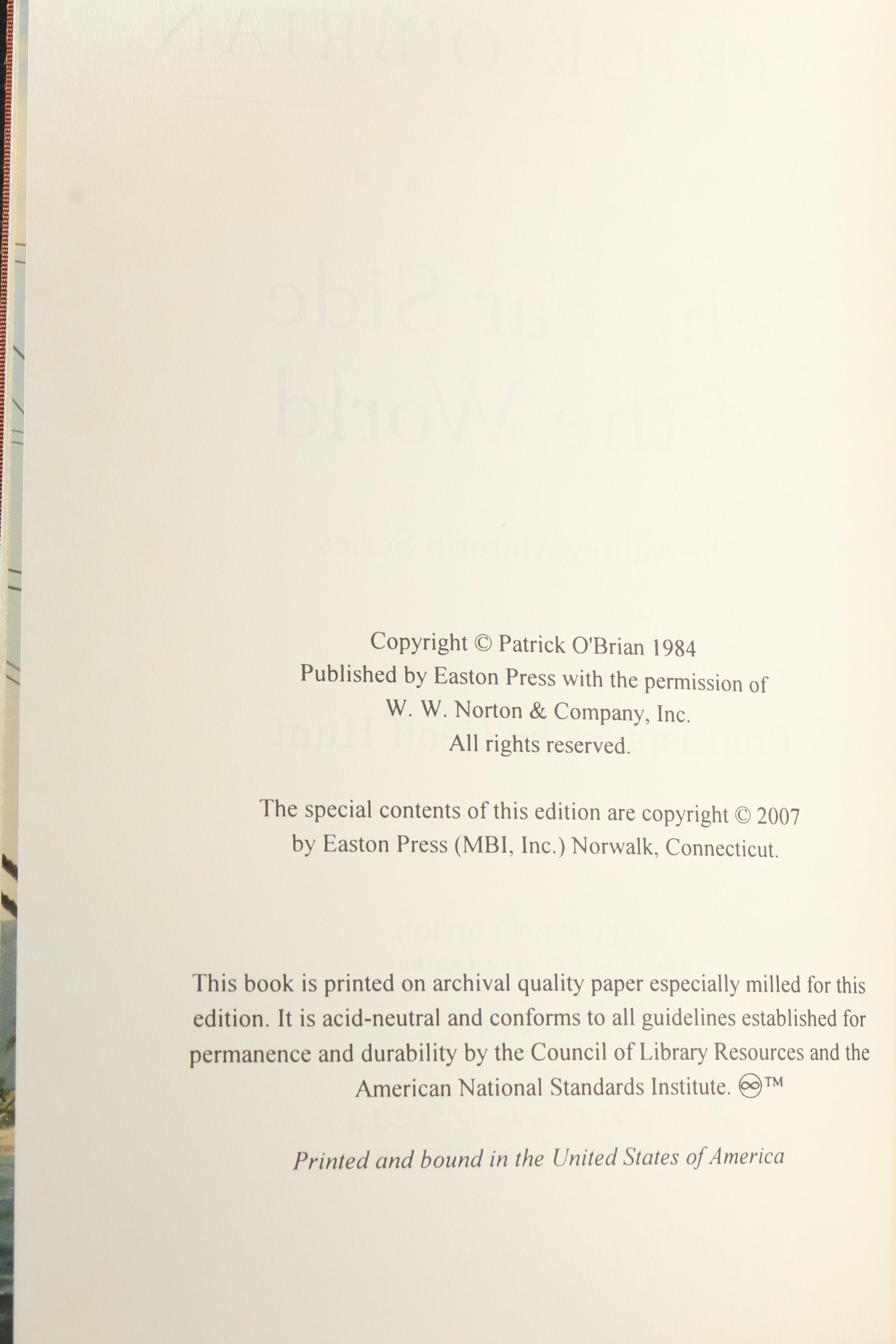 Easton Press 2007 "The Far Side of the World" by Patrick O'Brian