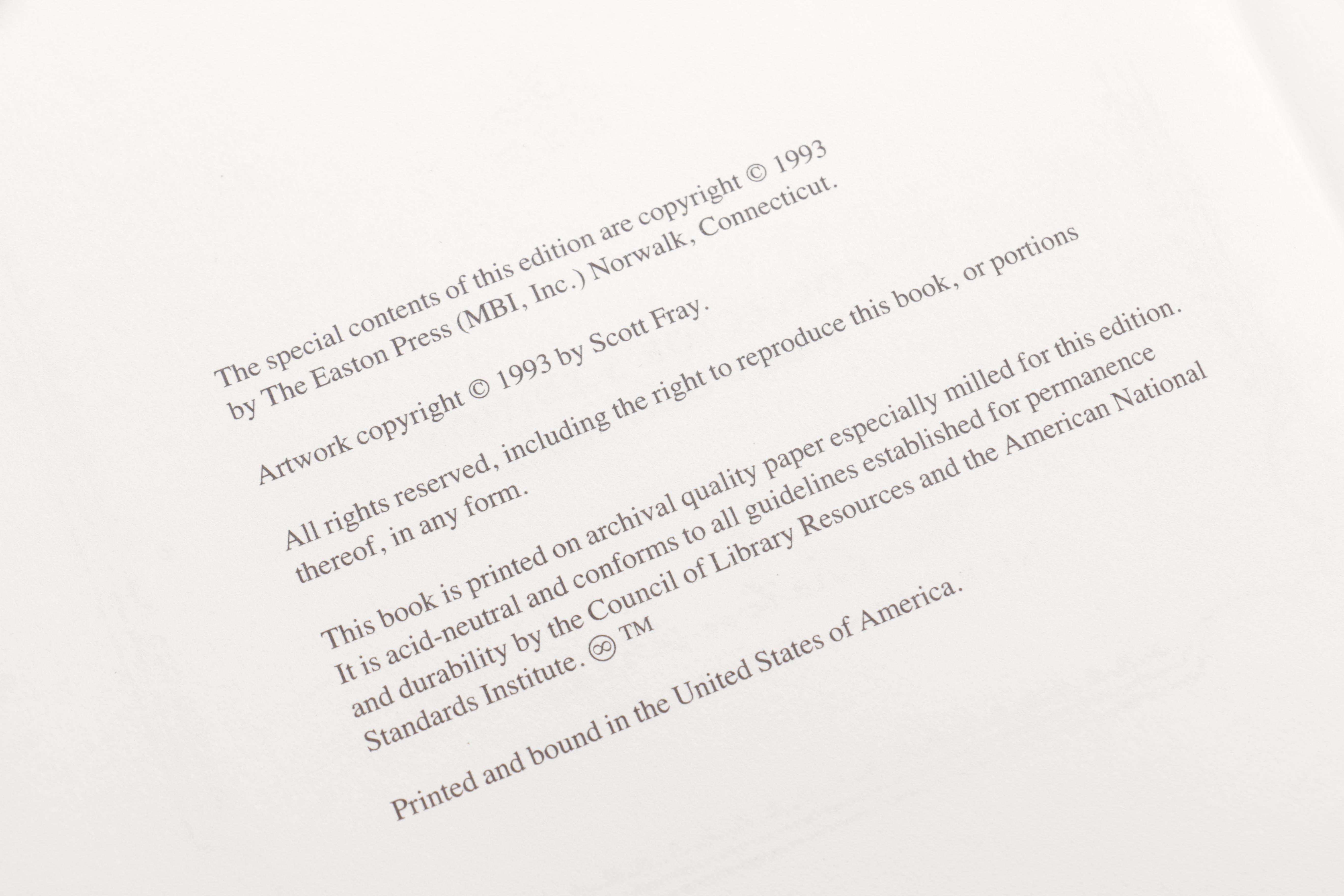 Five Leather Bound Collector's Edition Books