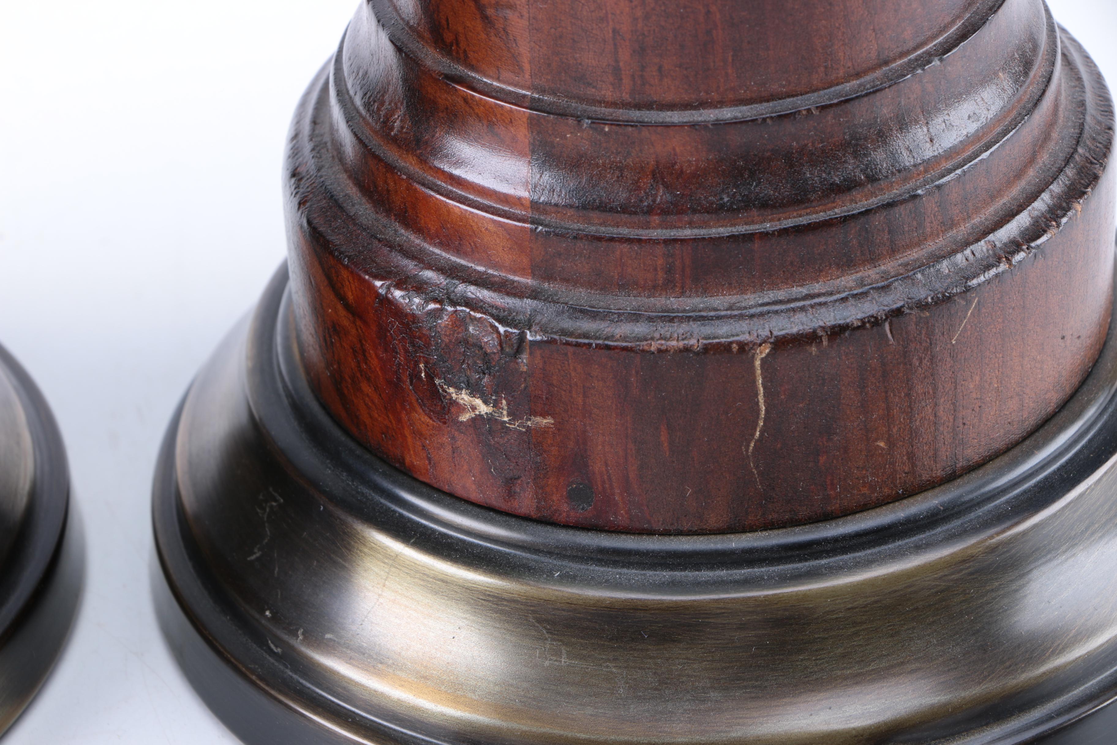 Mid-Century Green Glass Table Lamps