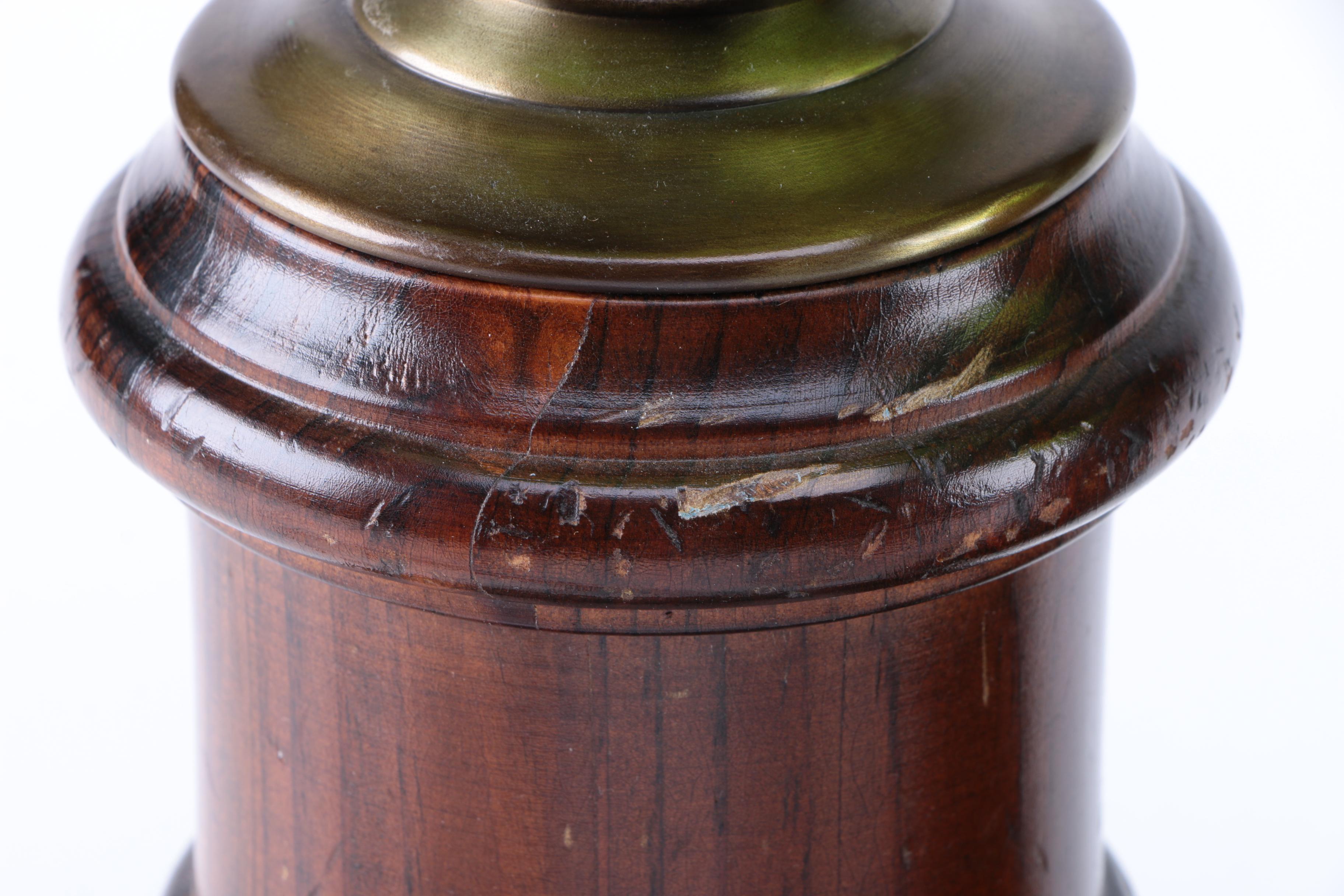 Mid-Century Green Glass Table Lamps