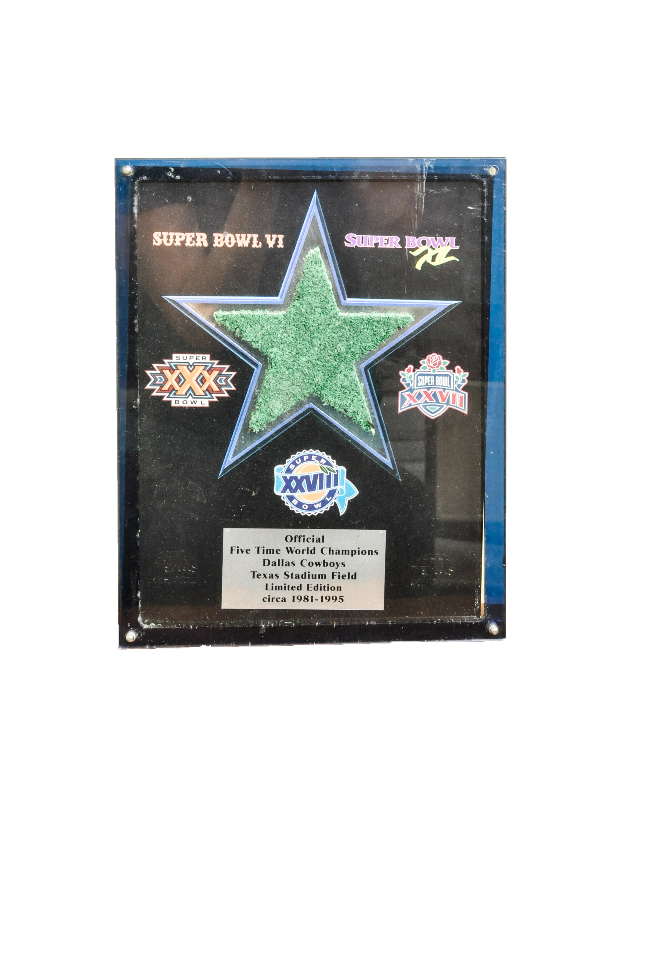Pair of Dallas Cowboy Texas Stadium Seats with Framed Relics