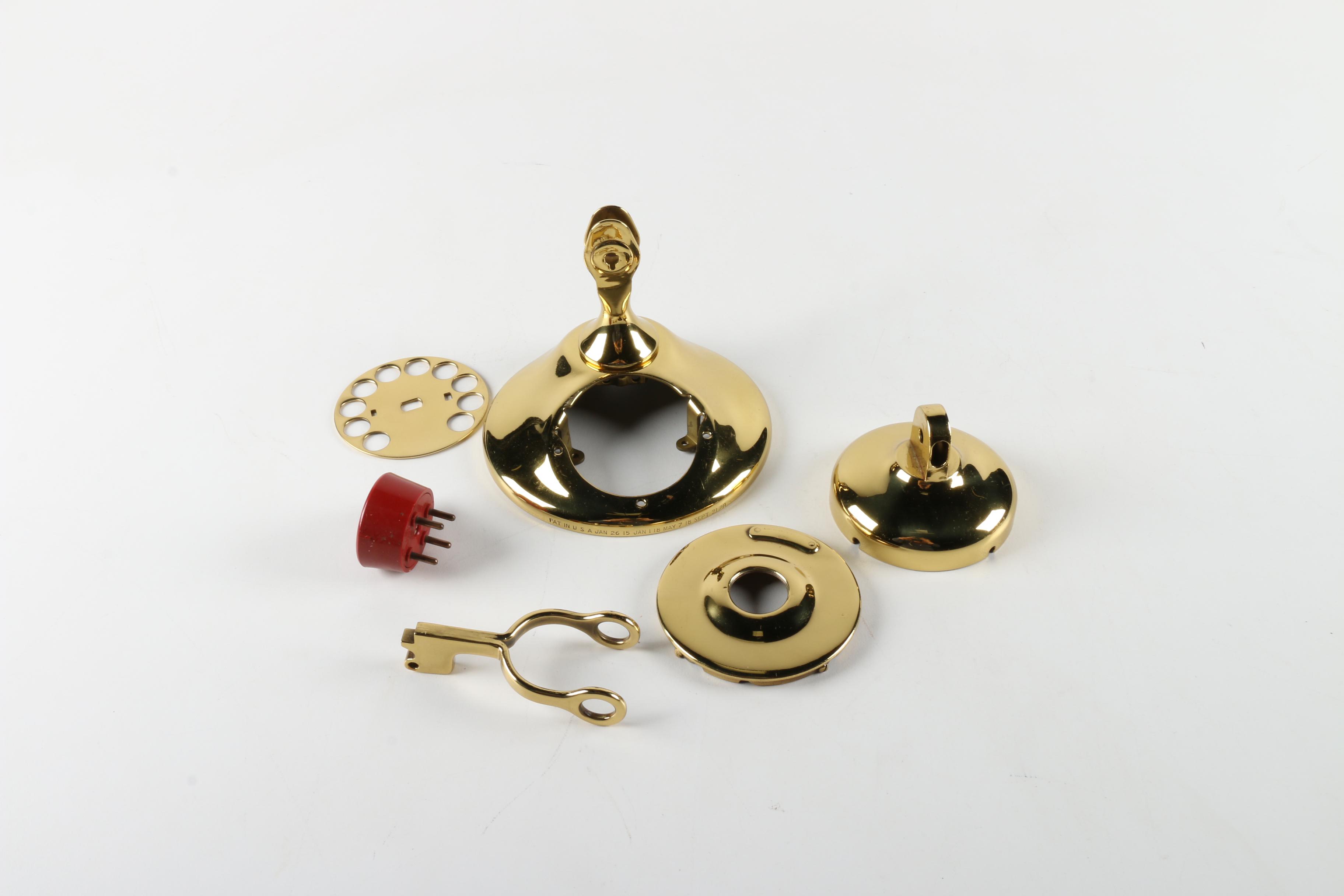 Collection of Brass Phone Pieces