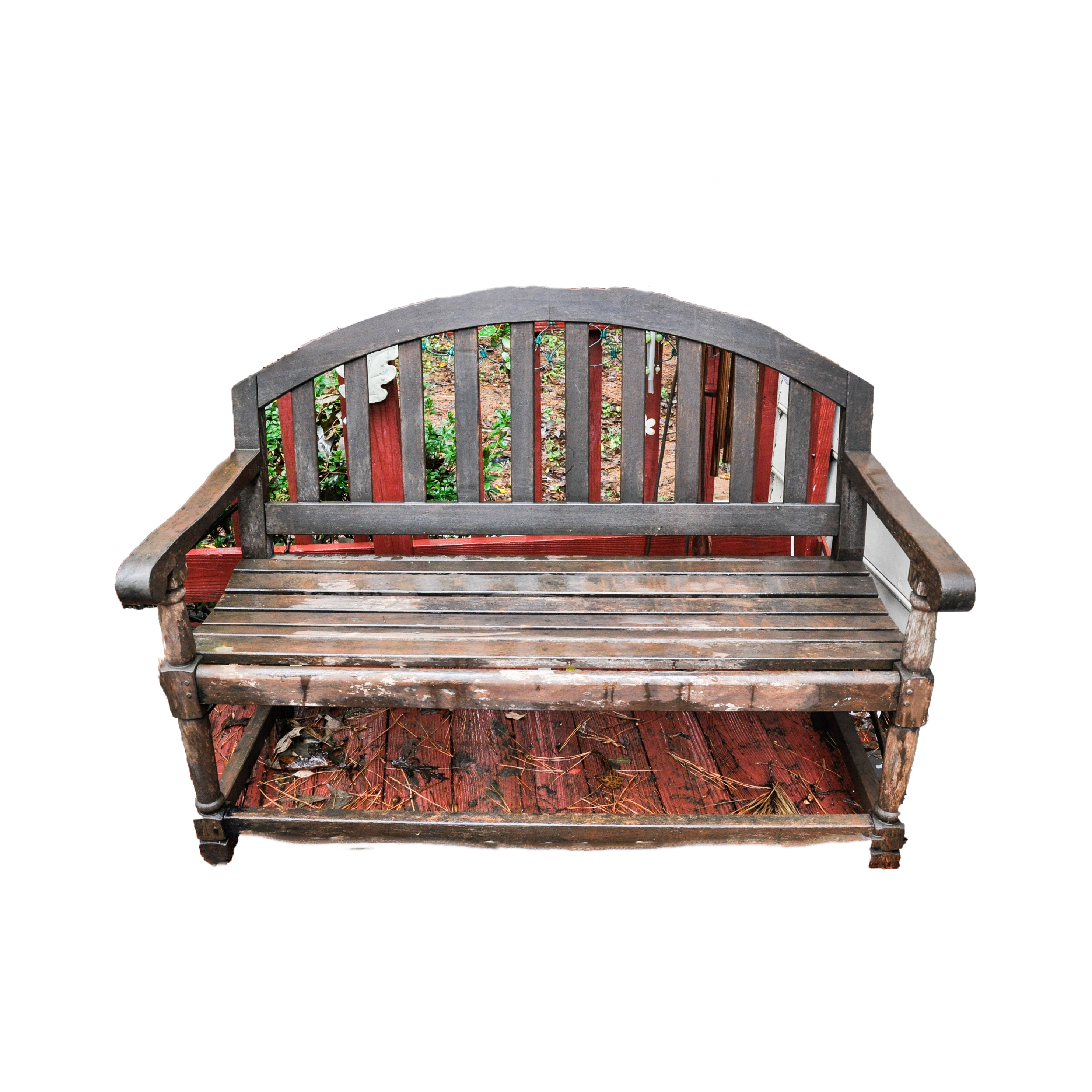 Slat Wood Patio Bench