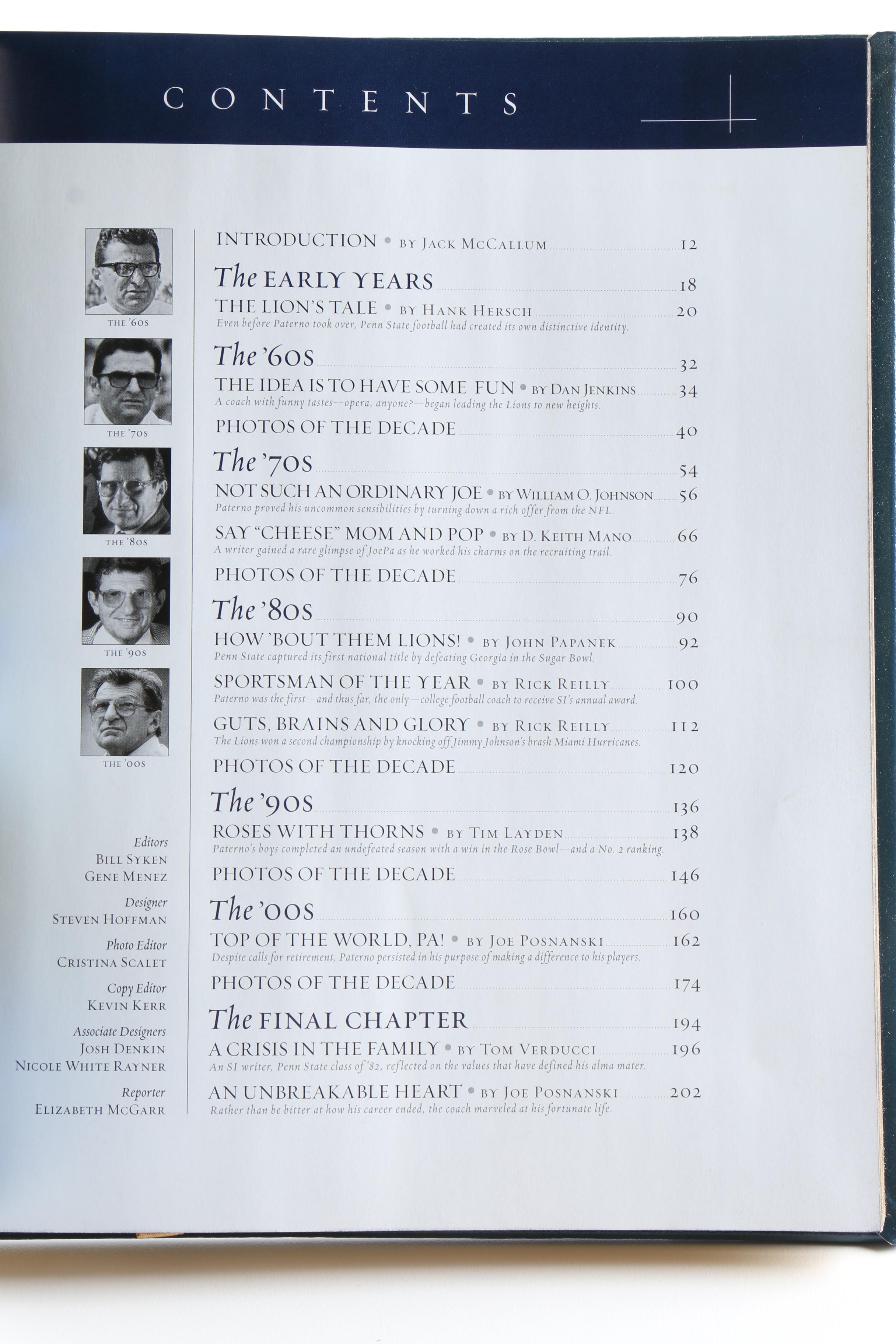 Joe Paterno Special Edition Sports Illustrated