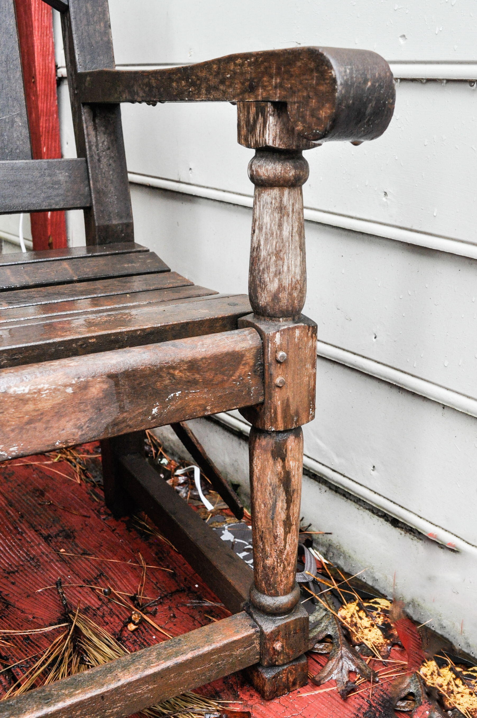 Slat Wood Patio Bench