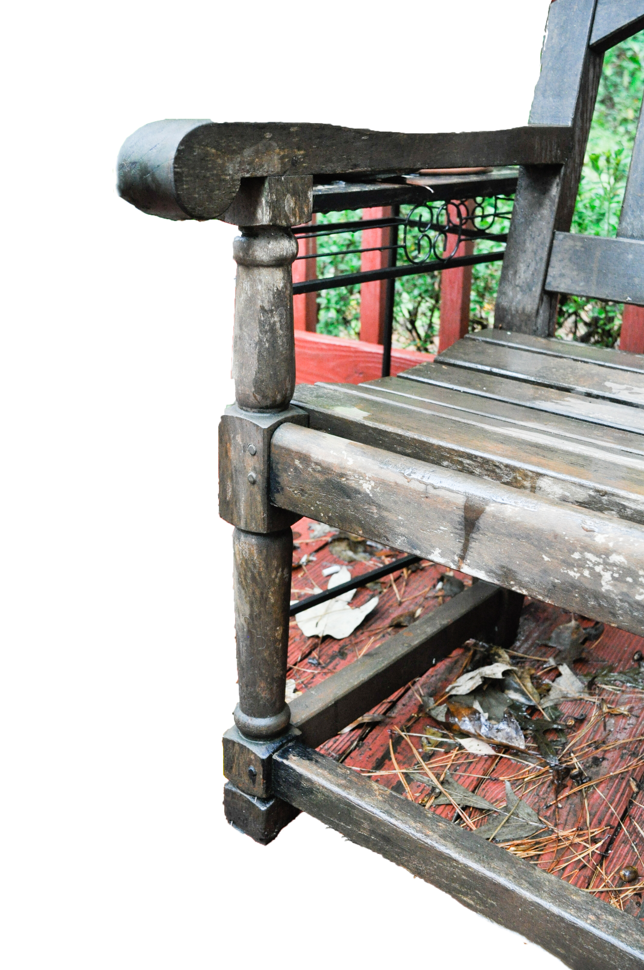 Slat Wood Patio Bench