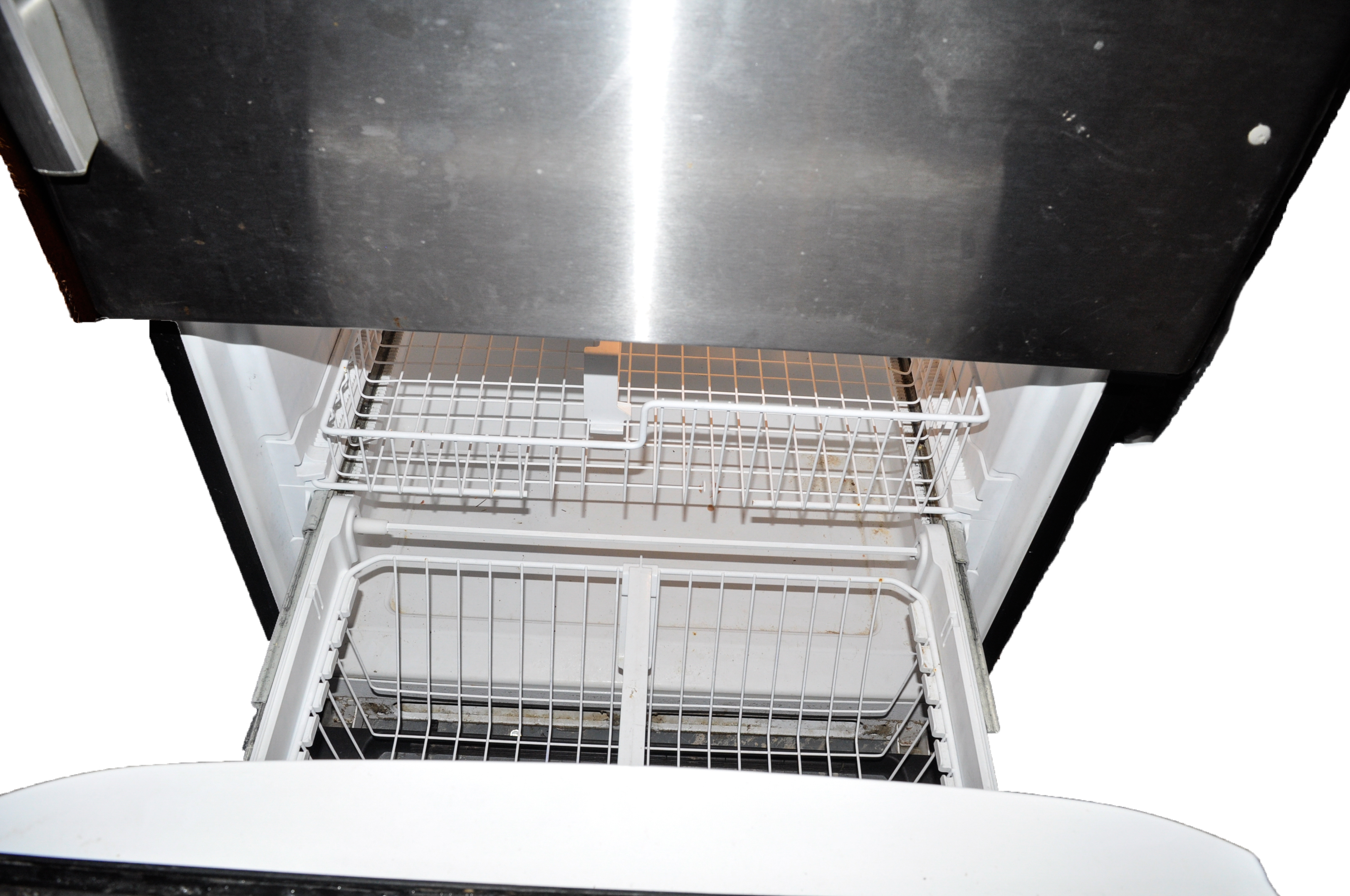 Whirlpool Silver Tone Refrigerator Freezer Combination Unit