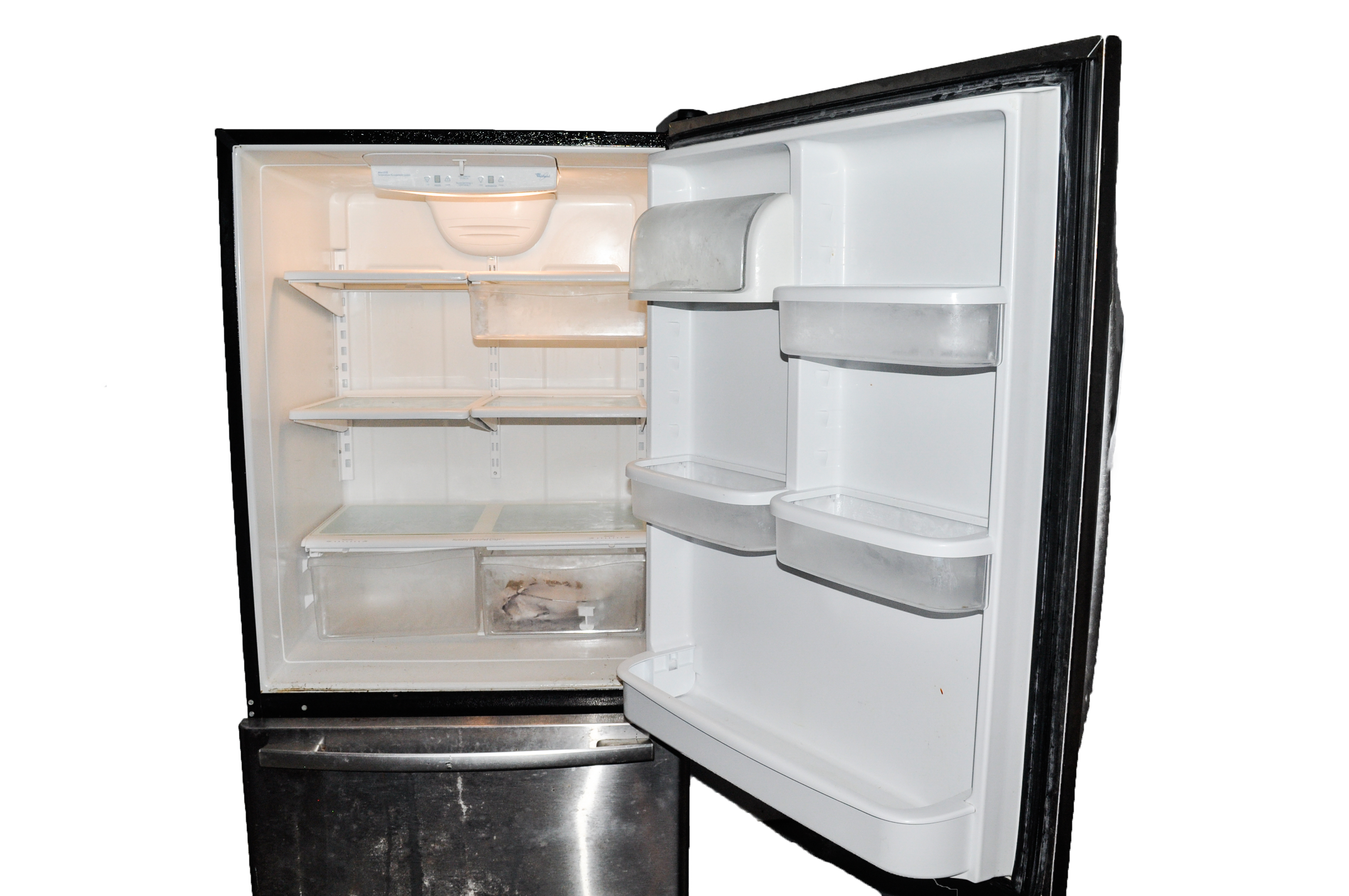 Whirlpool Silver Tone Refrigerator Freezer Combination Unit