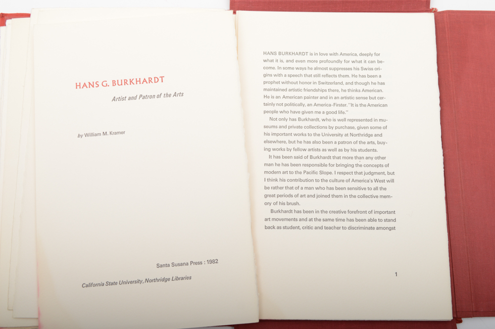 Hans G. Burkhardt Limited Edition Signed Linoleum Block Prints