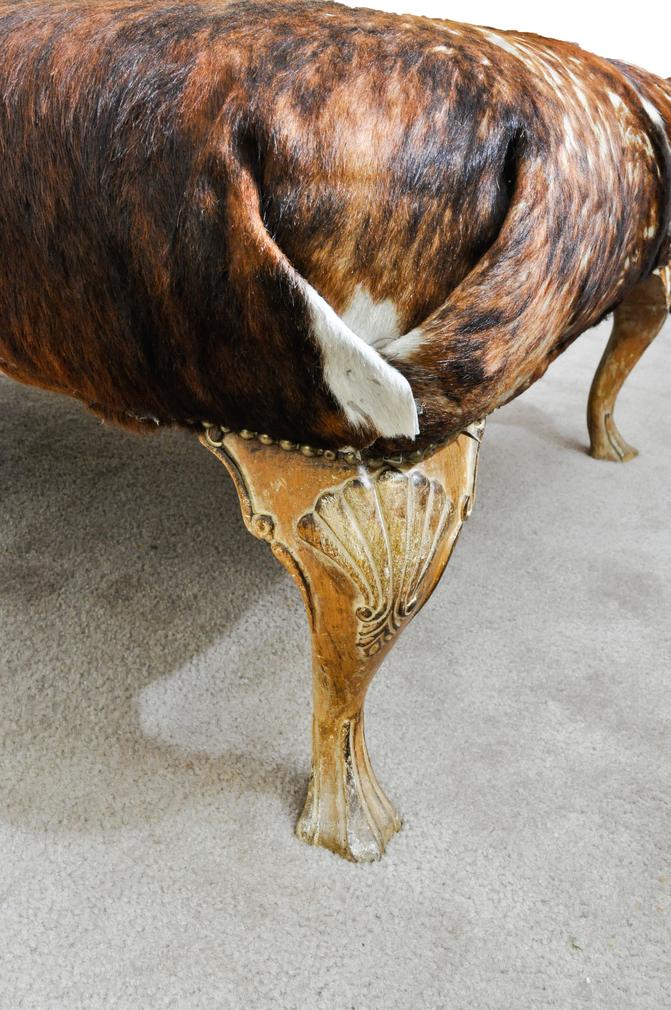 Cowhide Ottoman