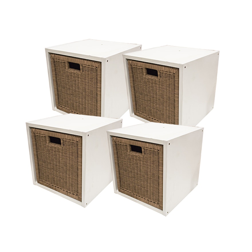 Grandin Road Storage Cubes with Woven Drawers