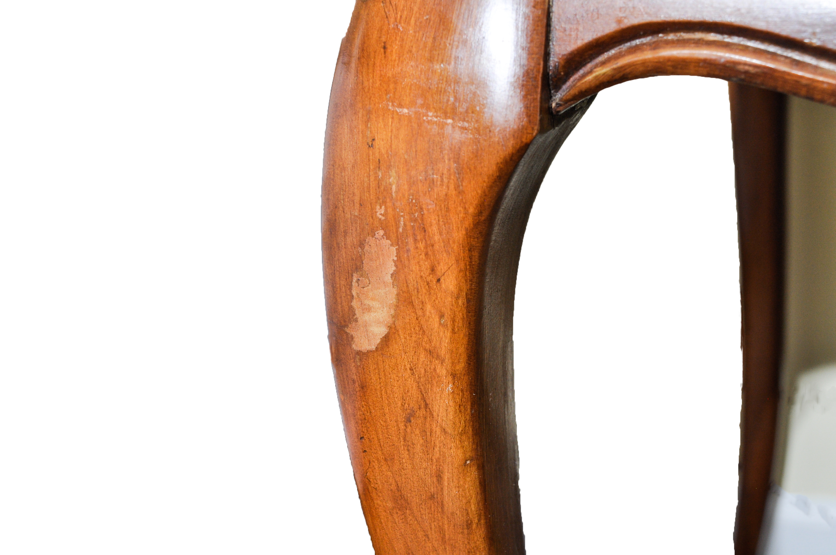 French Provincial Style Cherry End Table With Marble