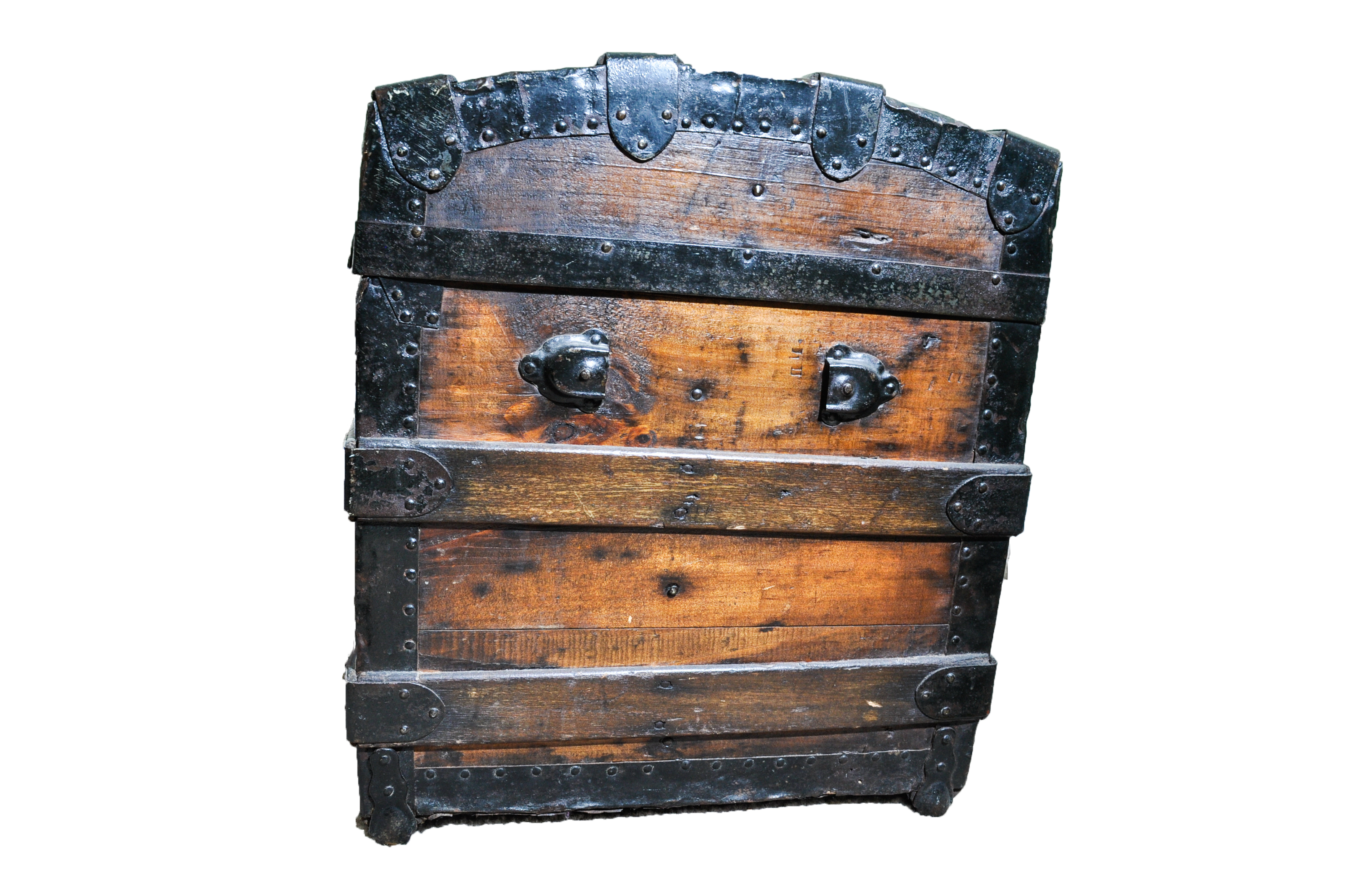 Vintage Wooden Dome Top Trunk