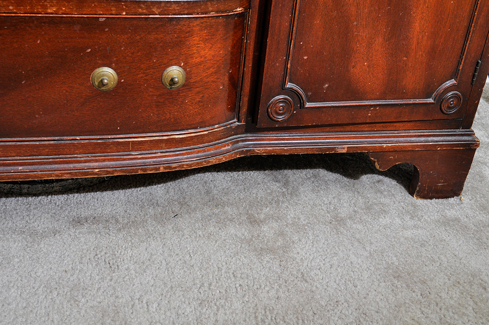 Federal Style Walnut Veneered Breakfront Sideboard