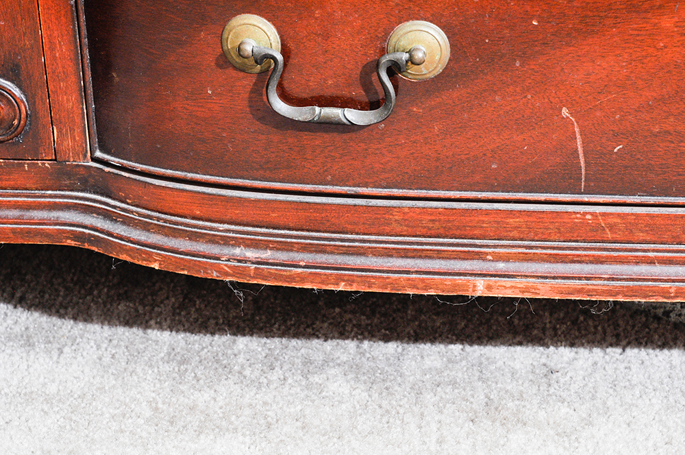 Federal Style Walnut Veneered Breakfront Sideboard