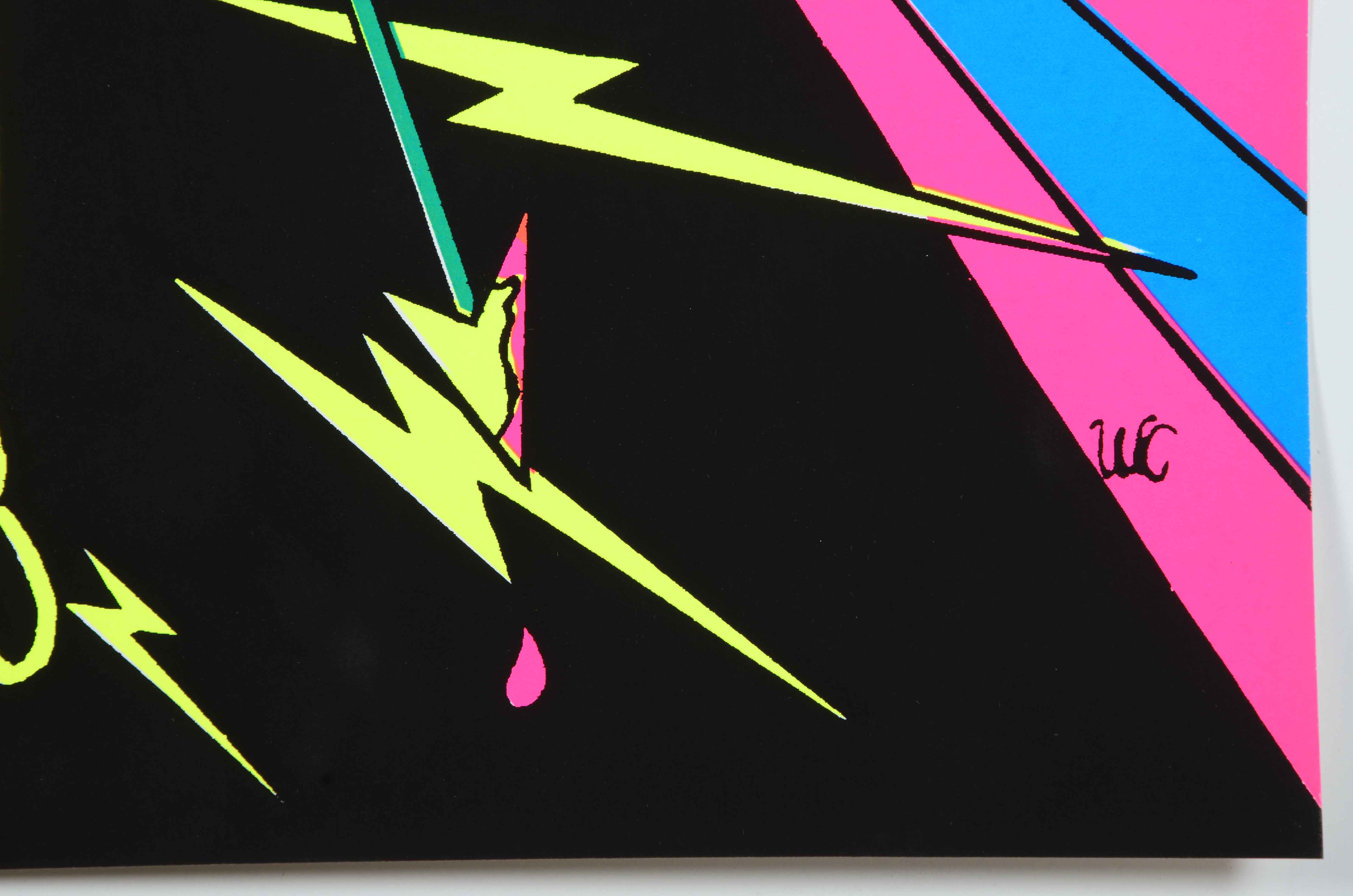 Collection of Vintage Psychedelic Blacklight Serigraph Posters