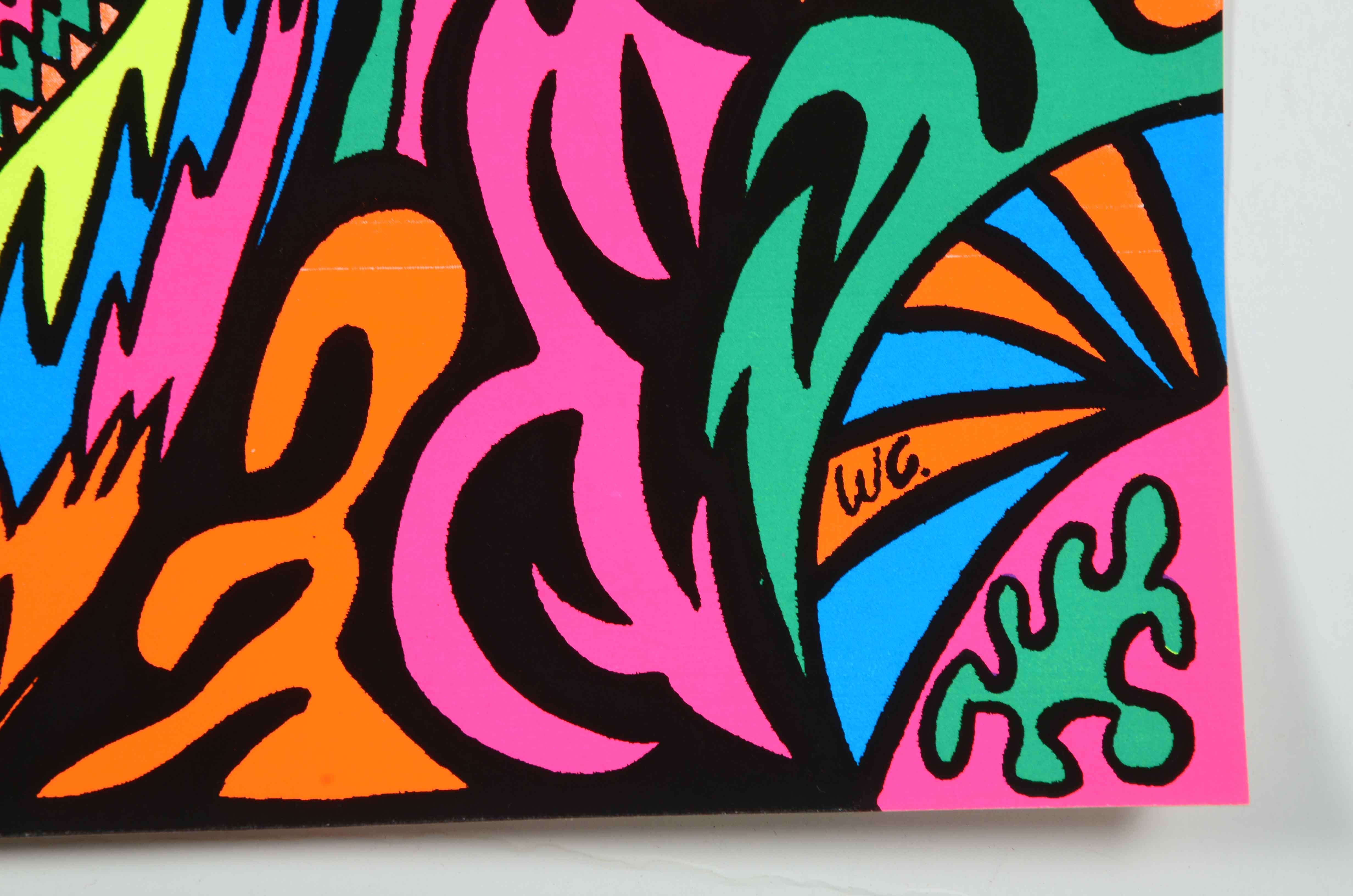 Collection of Vintage Psychedelic Blacklight Serigraph Posters