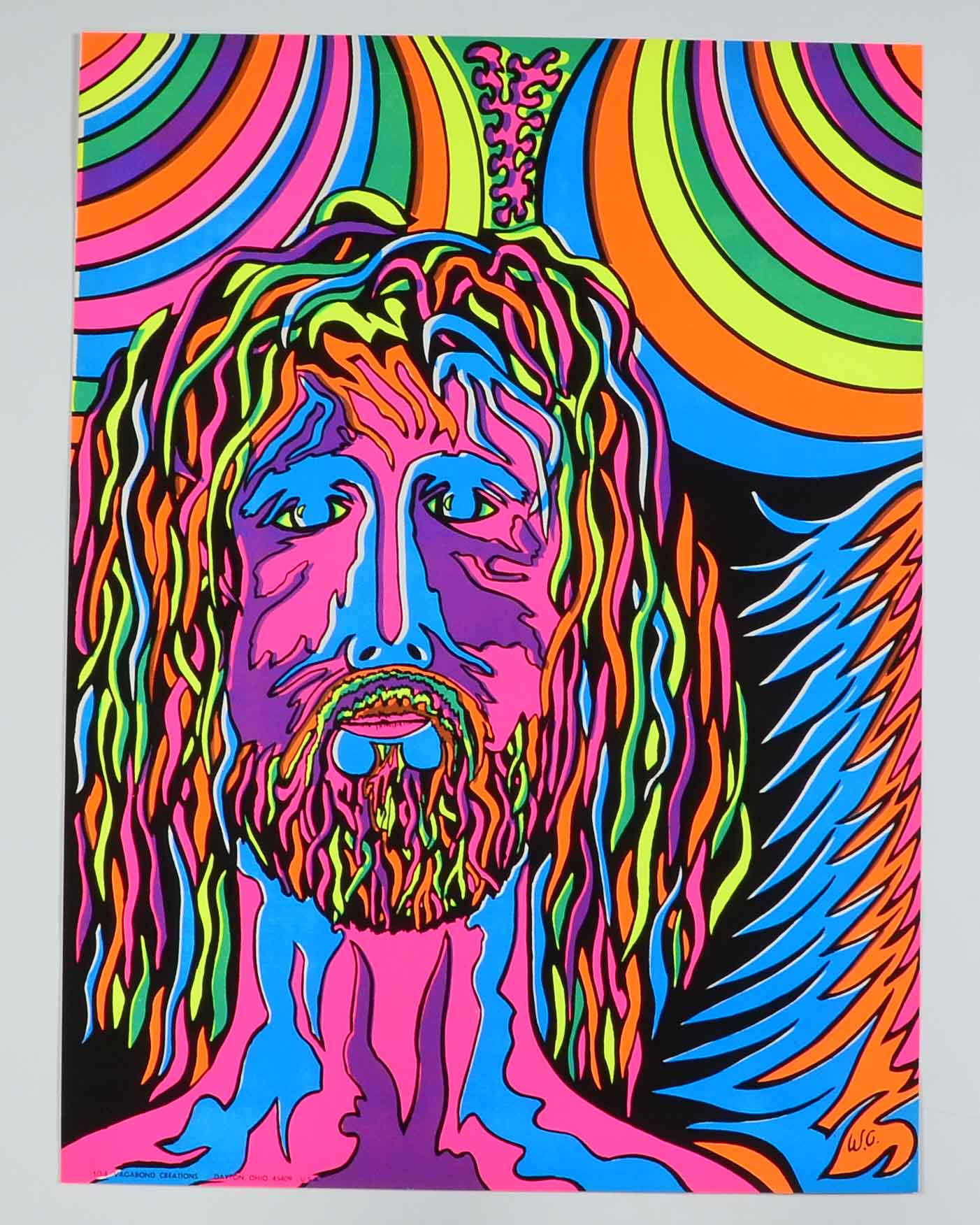 Collection of Vintage Psychedelic Blacklight Serigraph Posters