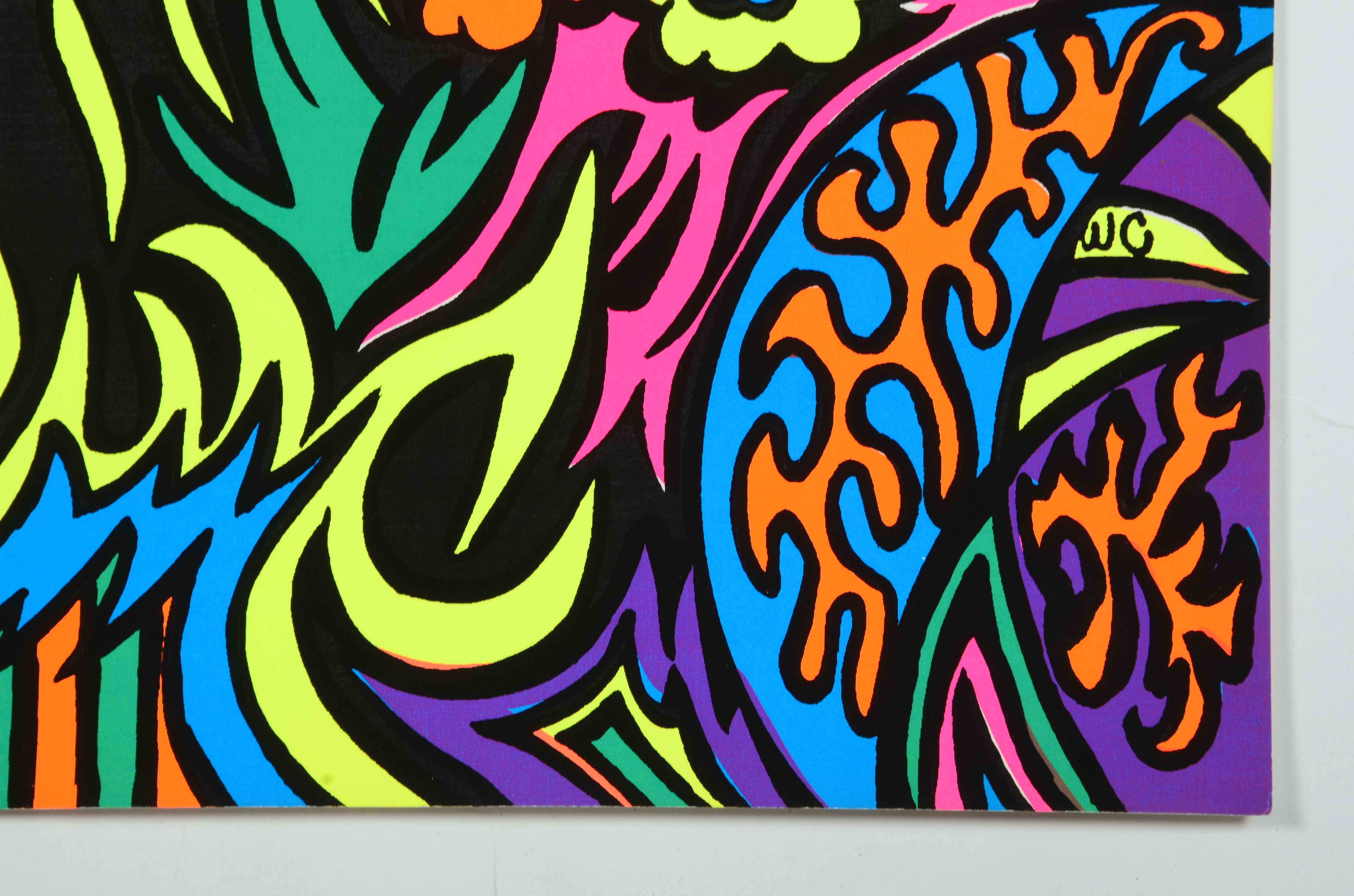 Collection of Vintage Psychedelic Blacklight Serigraph Posters