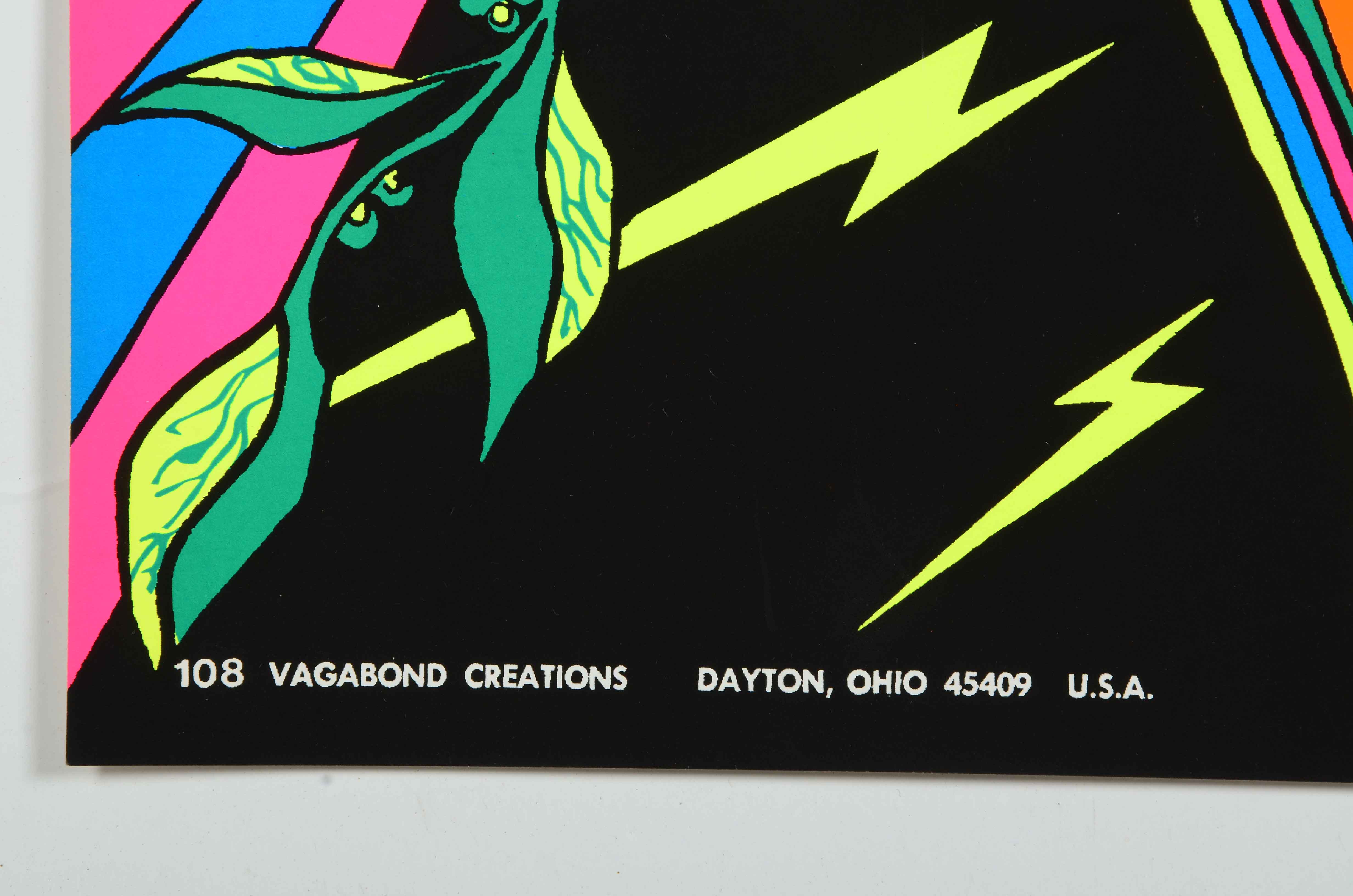 Collection of Vintage Psychedelic Blacklight Serigraph Posters