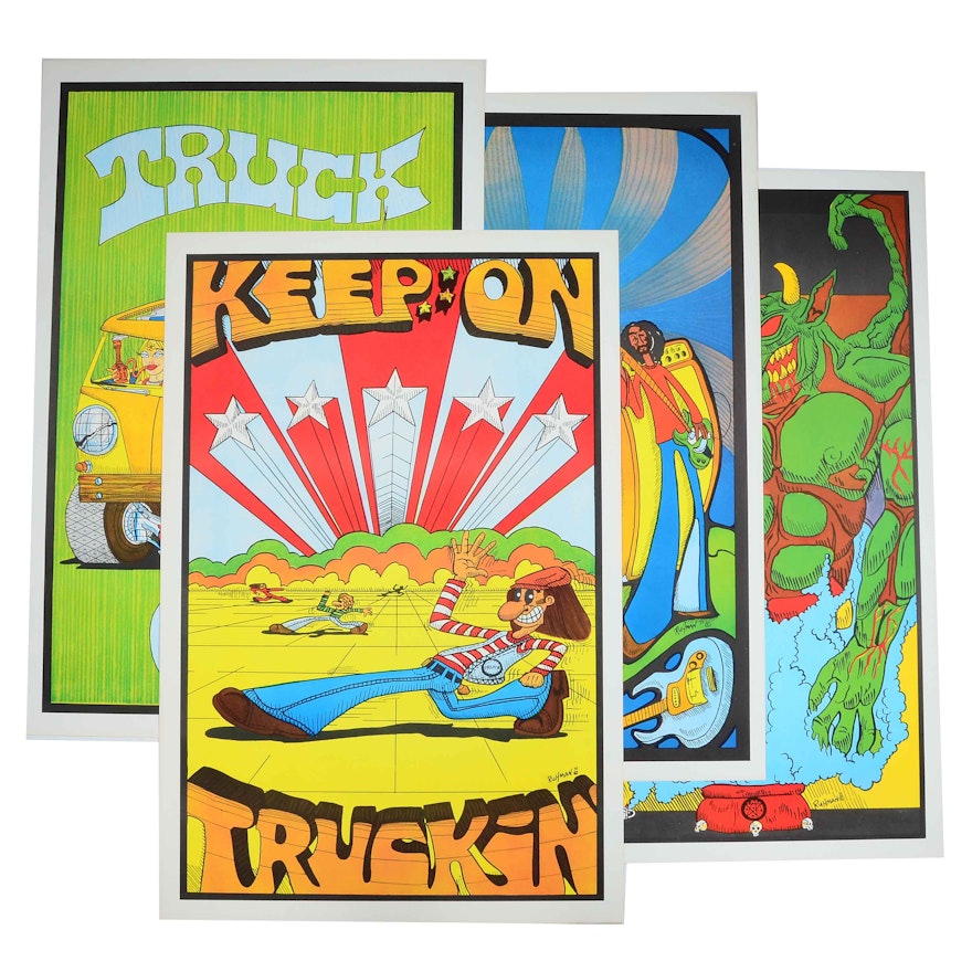 Collection of Vintage Rick Ruhman Lithographic Posters