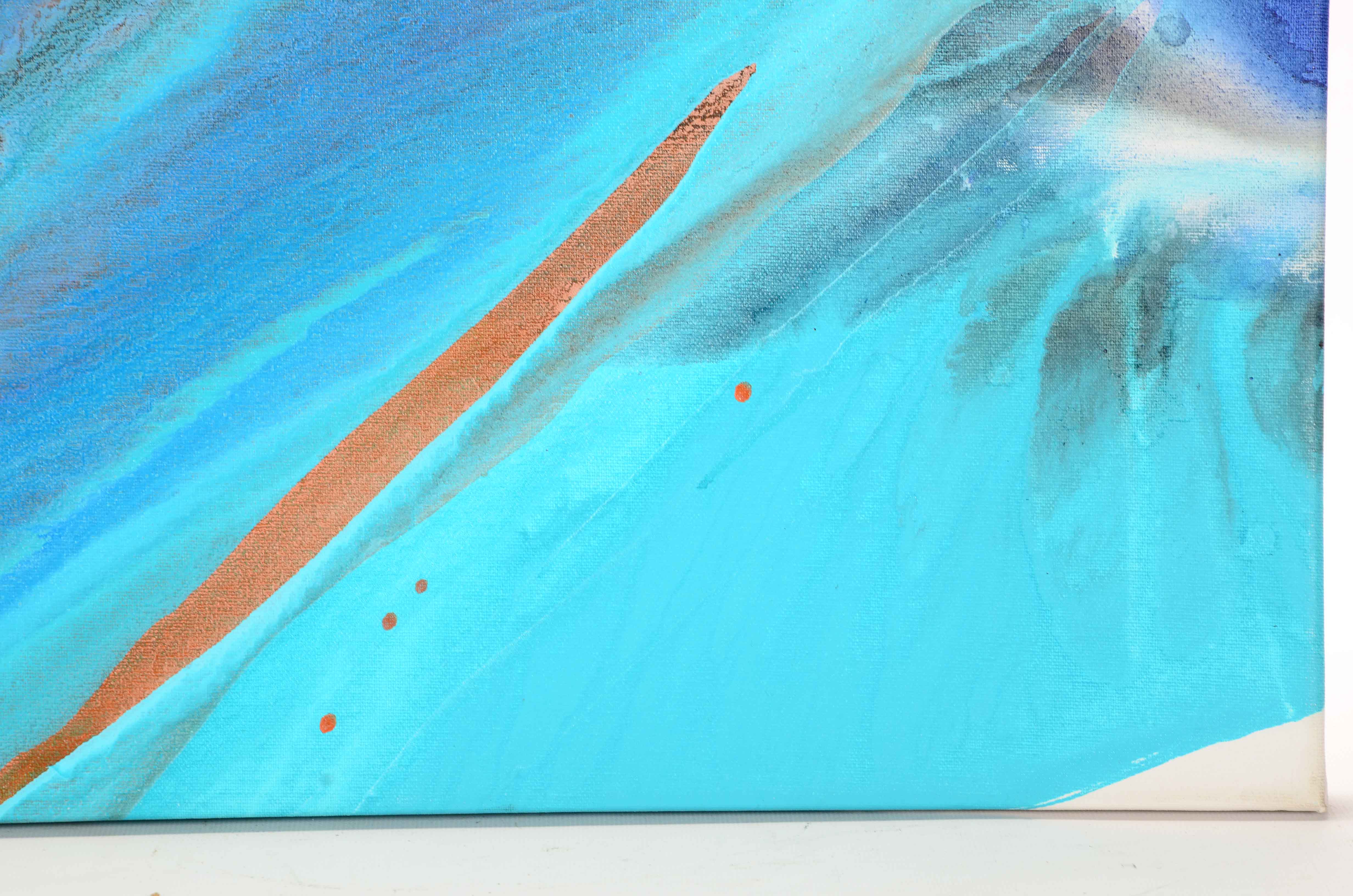 Carol MacConnell Fluid Acrylic Painting on Canvas