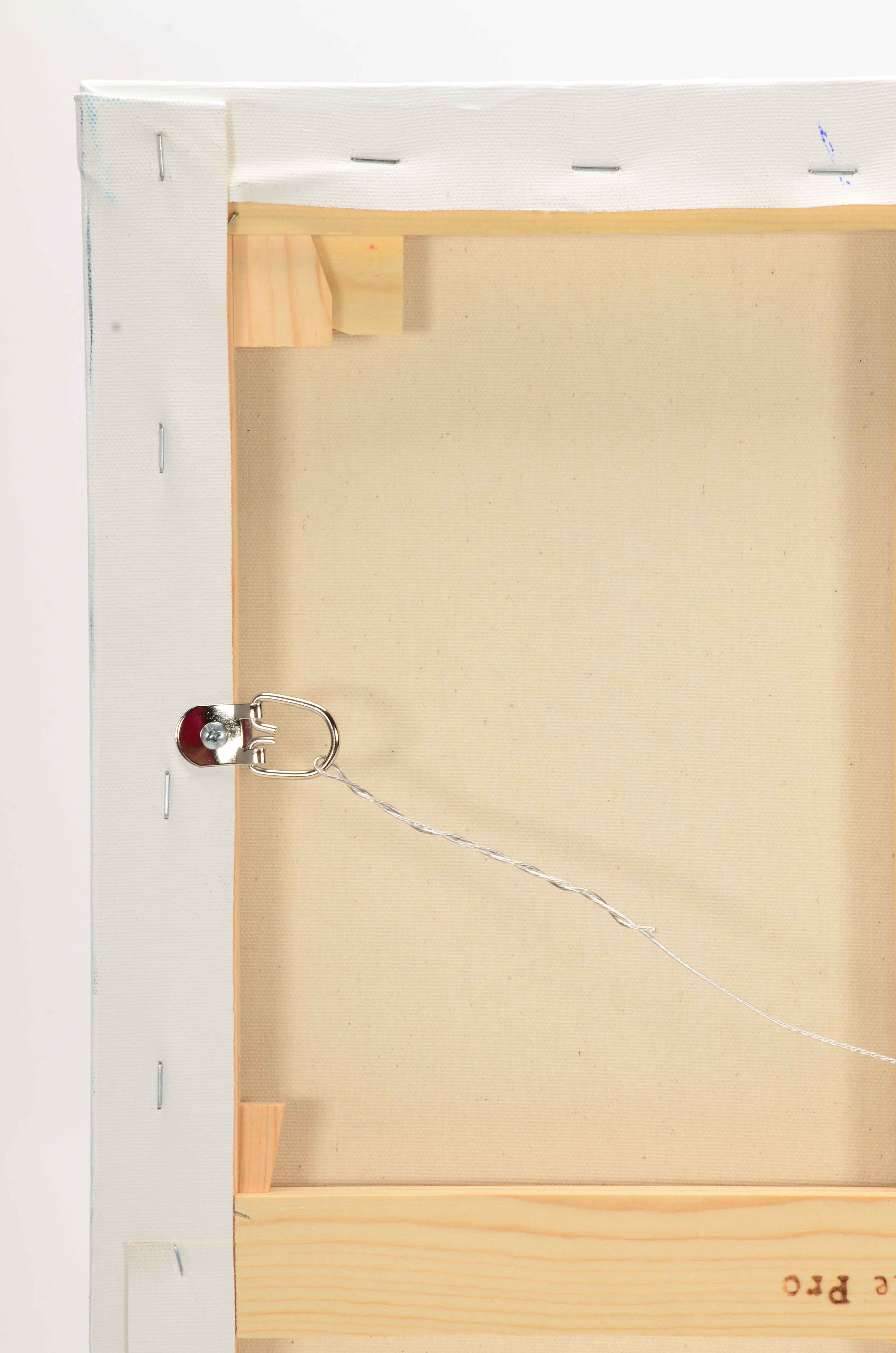 J. Popolin Acrylic on Canvas "White Black Blue Drips"